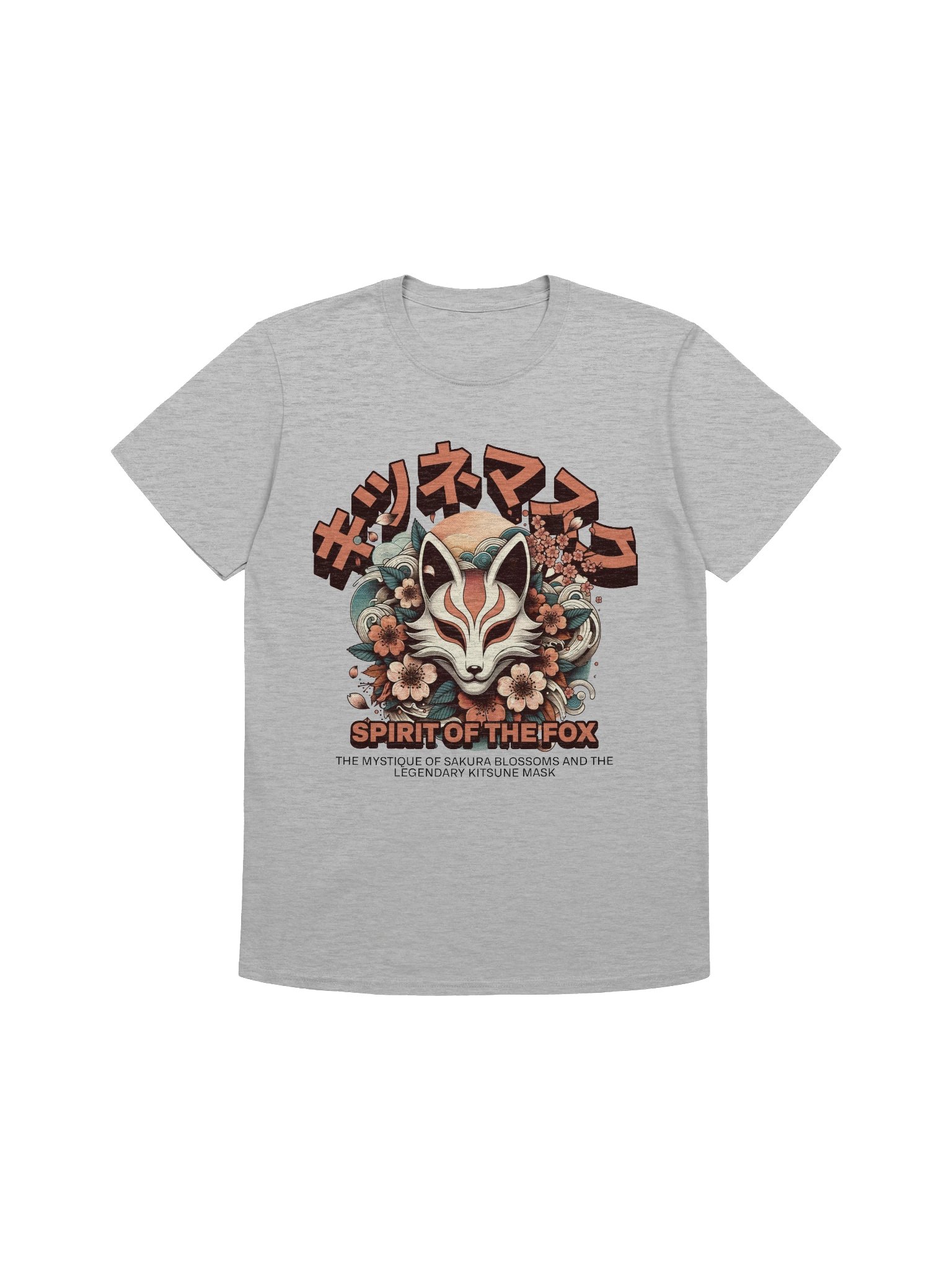 Kitsune Spirit Sakura Fox T-Shirt - Gildan Softstyle product image (1)