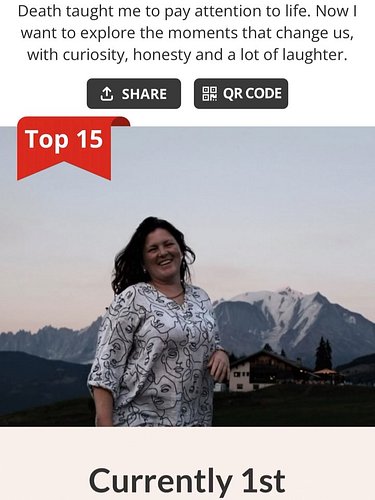 Top 15!! (English message below) Il faut que je reste en première place jusqu’au 15 novembre pour passer à la prochaine étape...