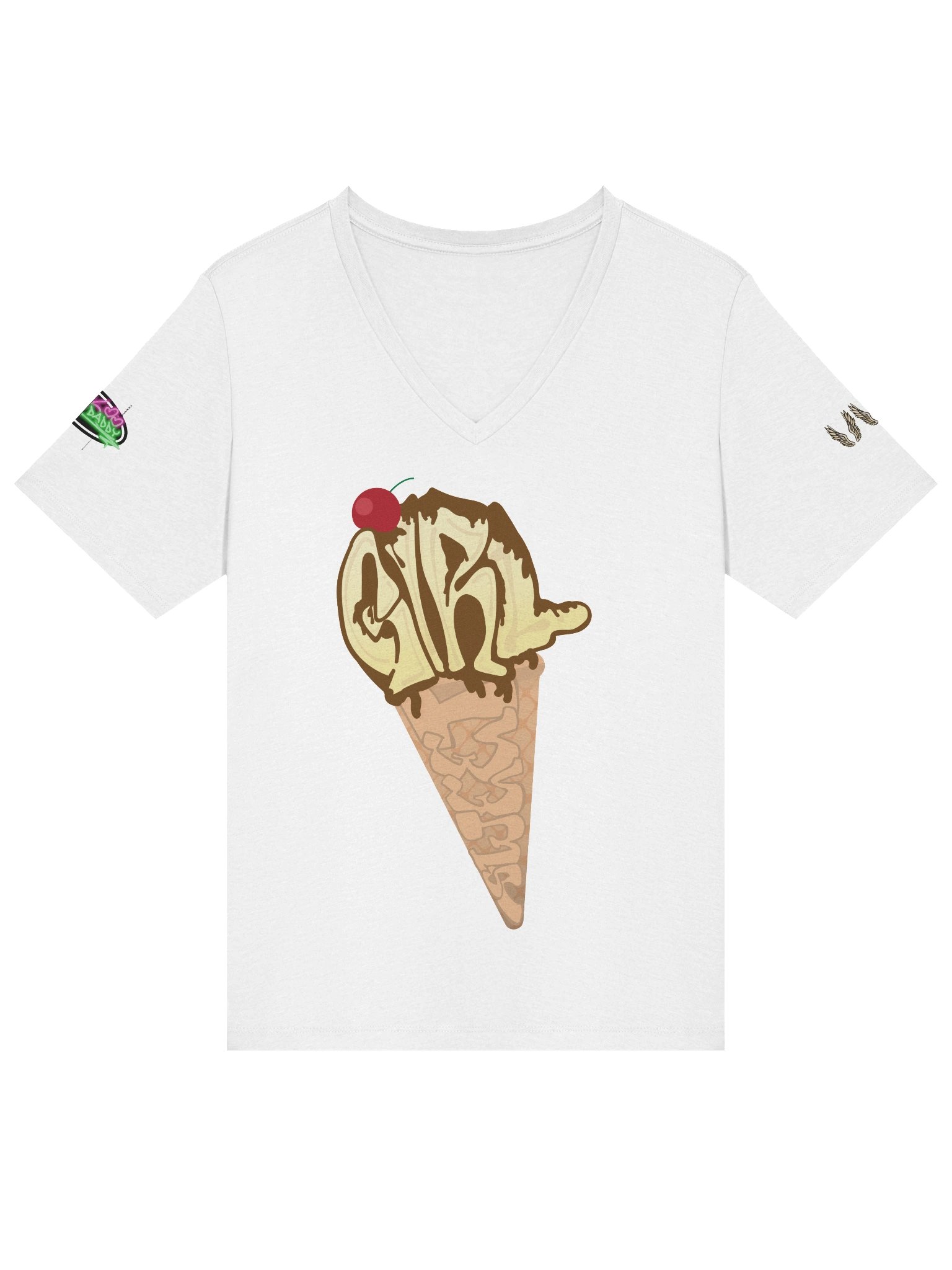 Ice Cream Sweet Girl V-Neck Shirt product image (19)