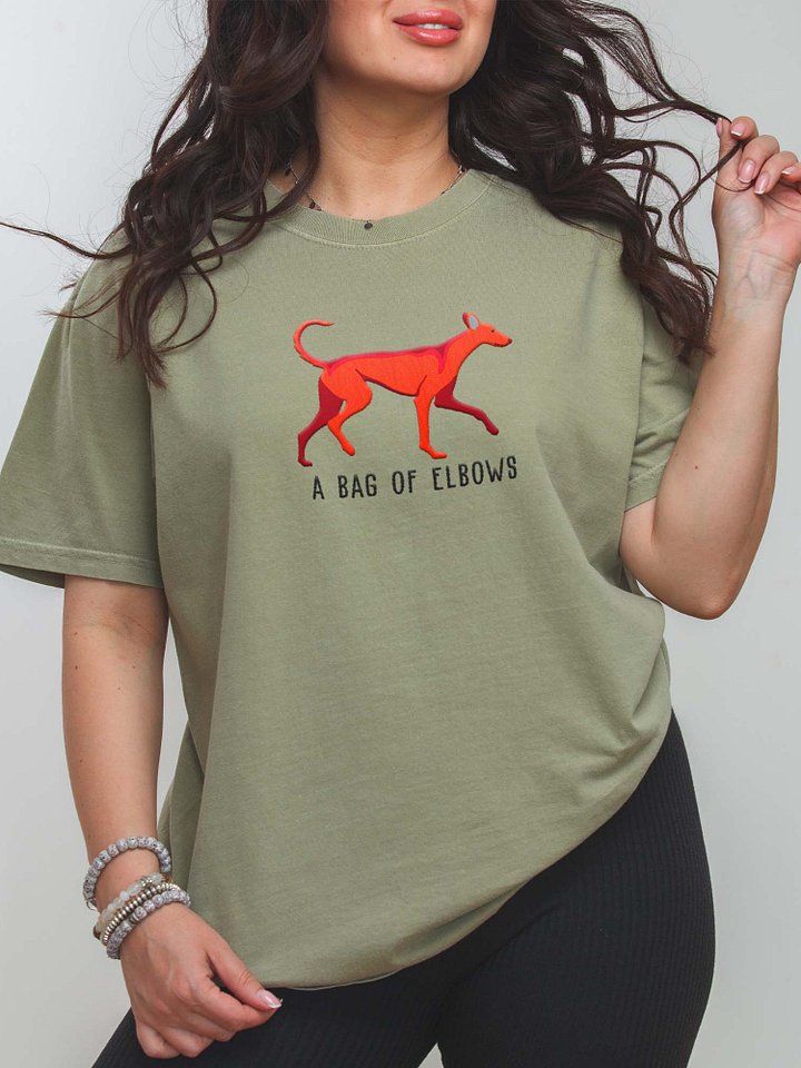 A Bag of Elbows T-Shirt(Embroidered) of an Ibizan Hound(Red) product image (2)