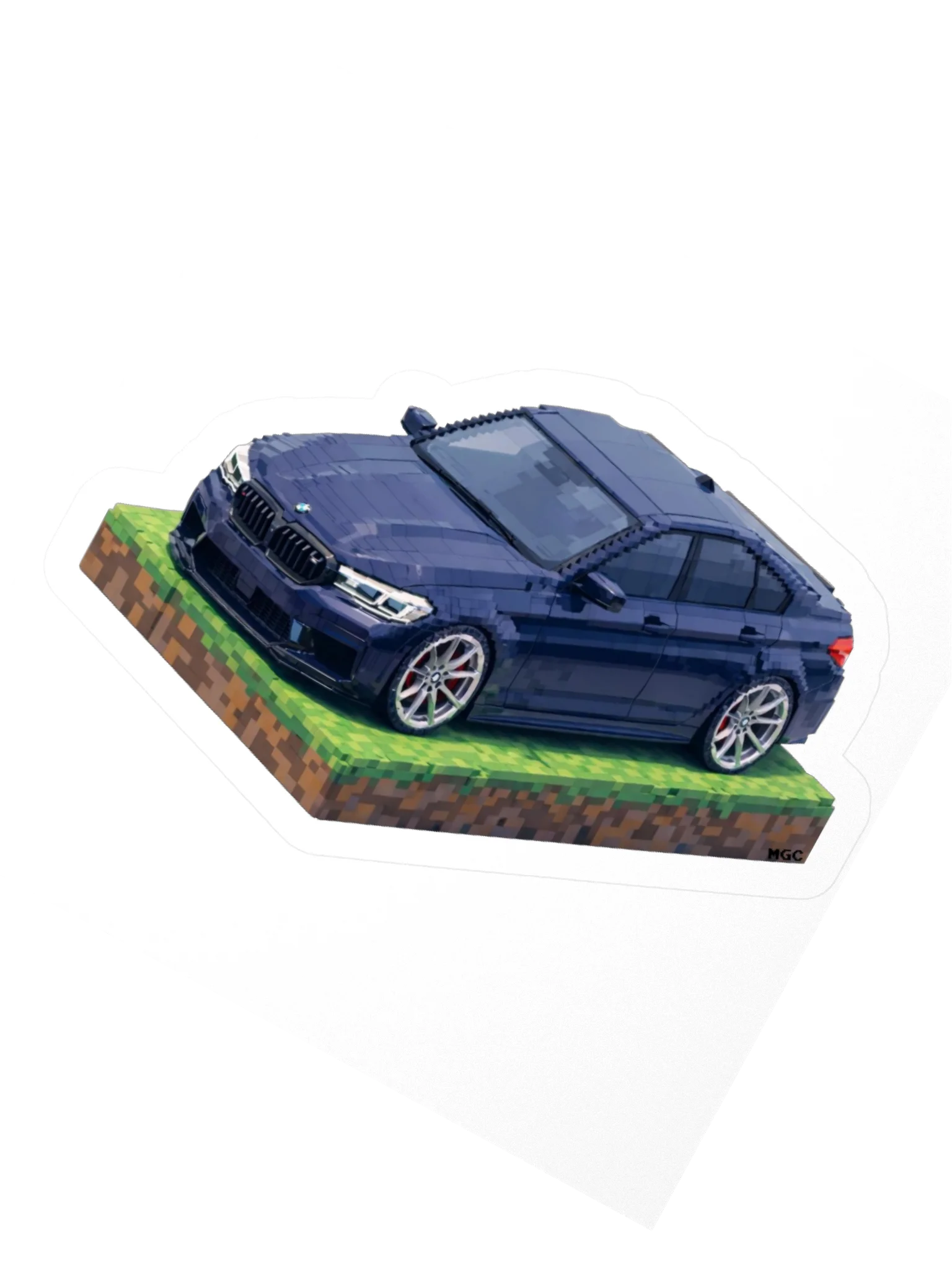 Blue BMW M5 F90 Sticker (Pixel, Retro, Minecraft) product image (4)