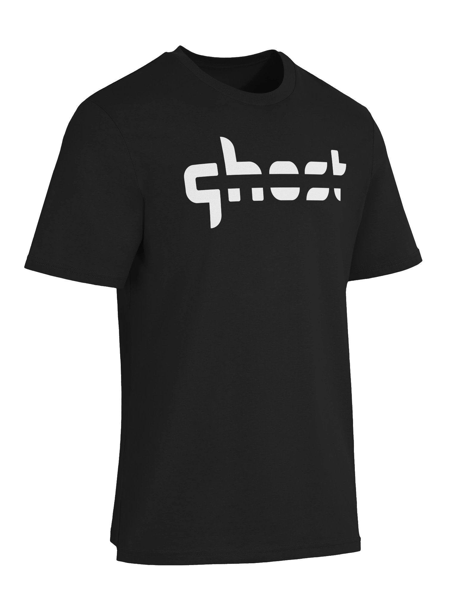 Ghost Gaming White on Black Text Logo T-Shirt product image (6)