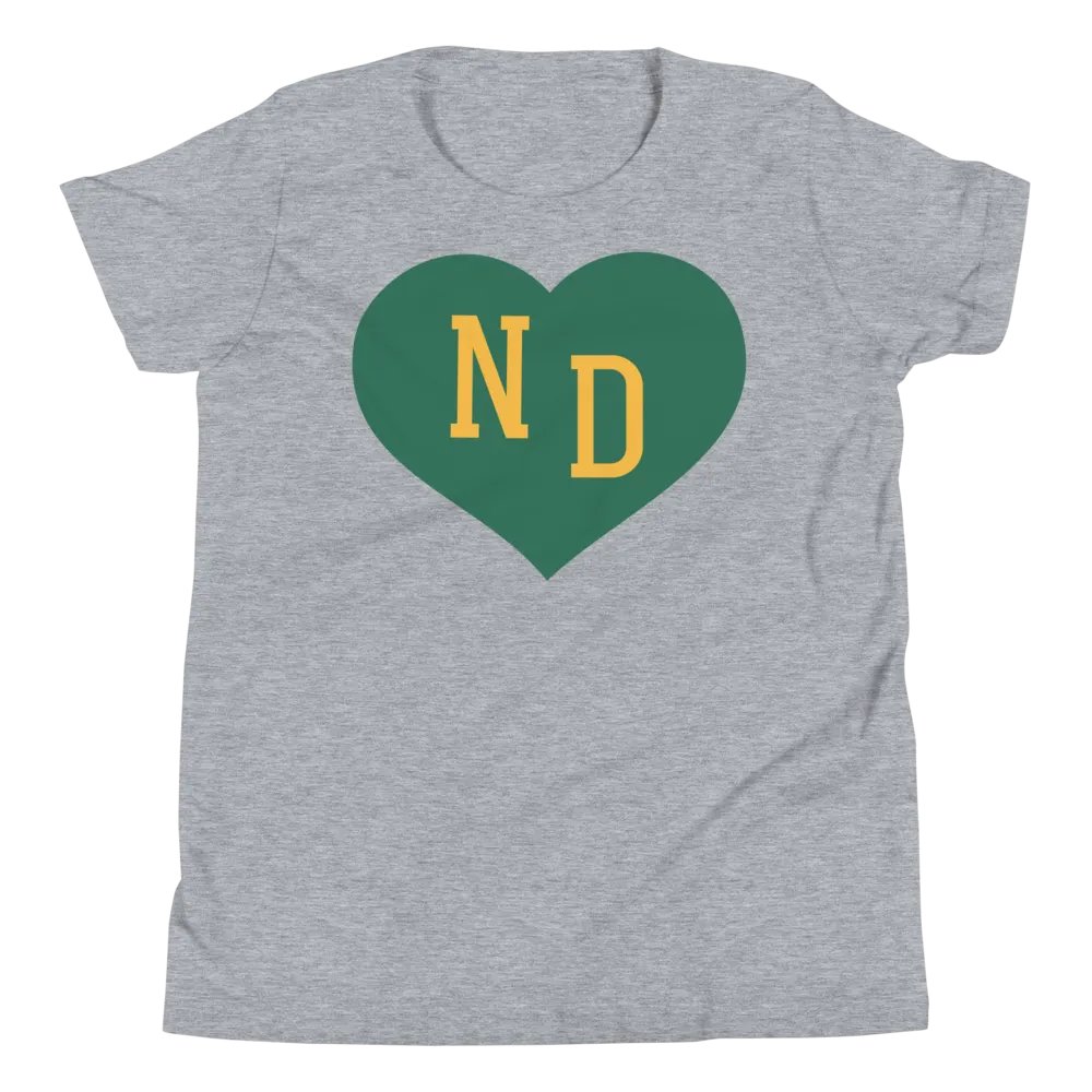 ND Heart Green Unisex Youth T-shirt product image (1)