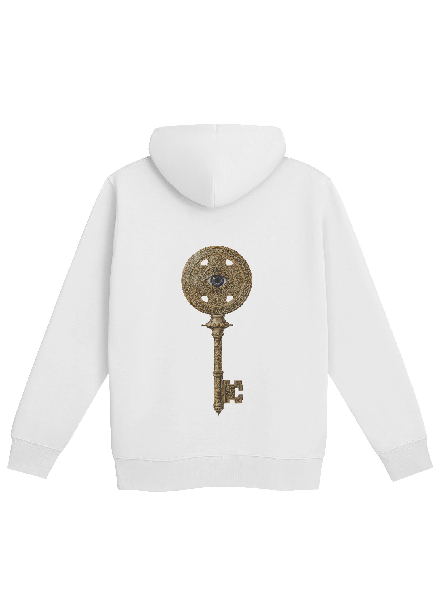 The Gatekeeper’s Key – White Monument Edition (Front & Back Print) | Organic Hoodie product image (2)
