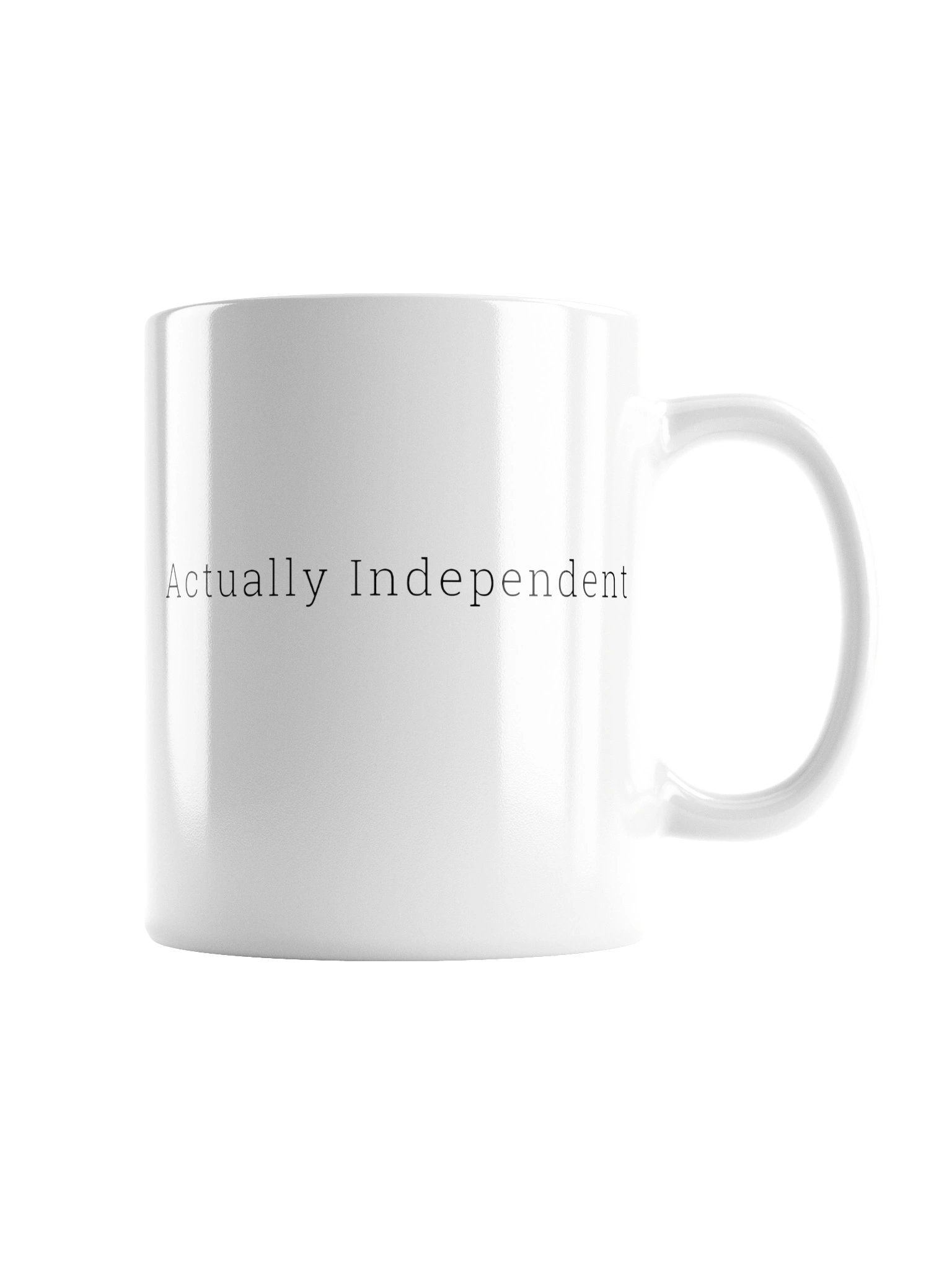 Actually Independent - White Mug (Right Handle) product image (3)