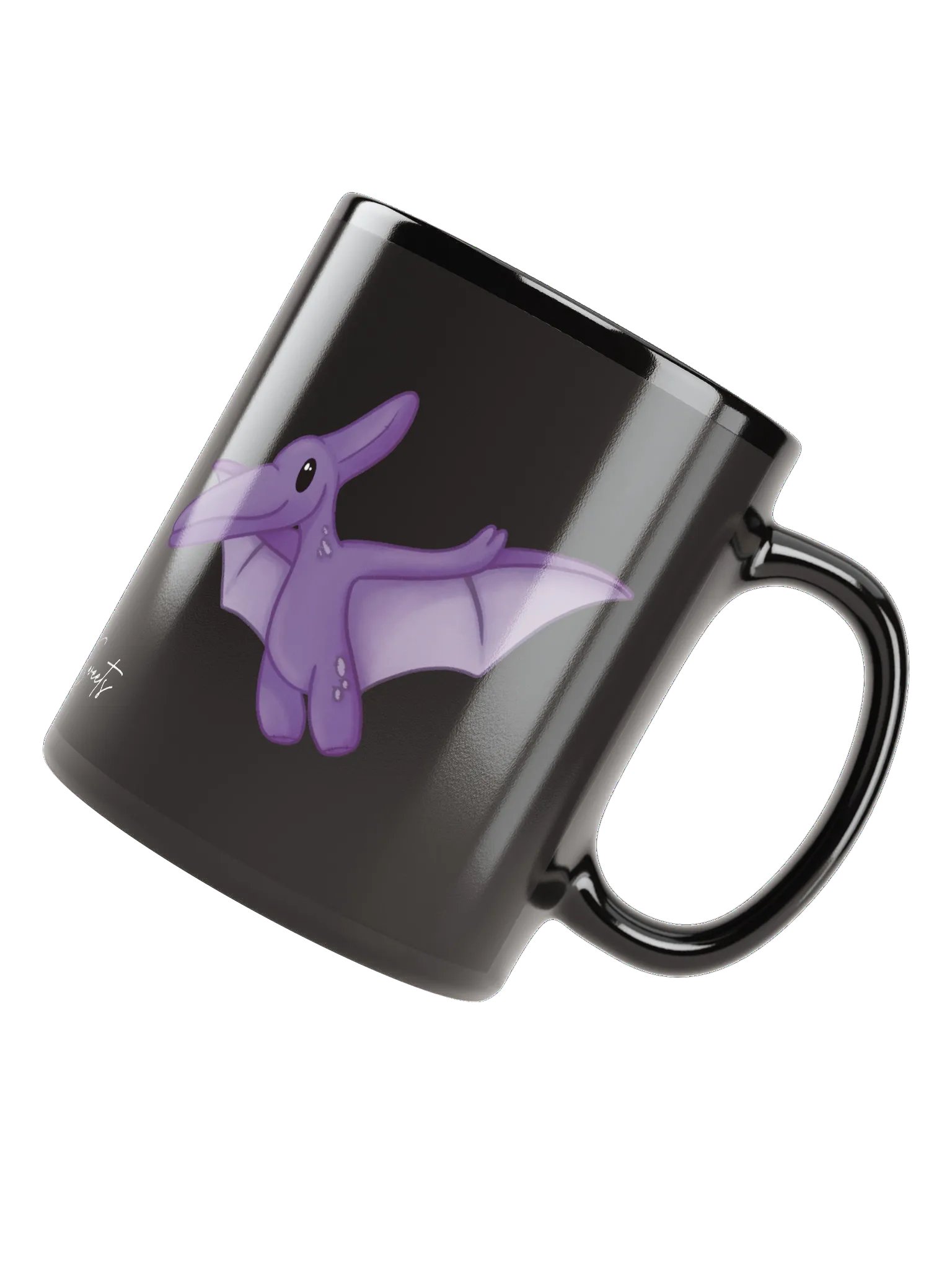 Pterodactyl Plushie Mug (black) product image (8)