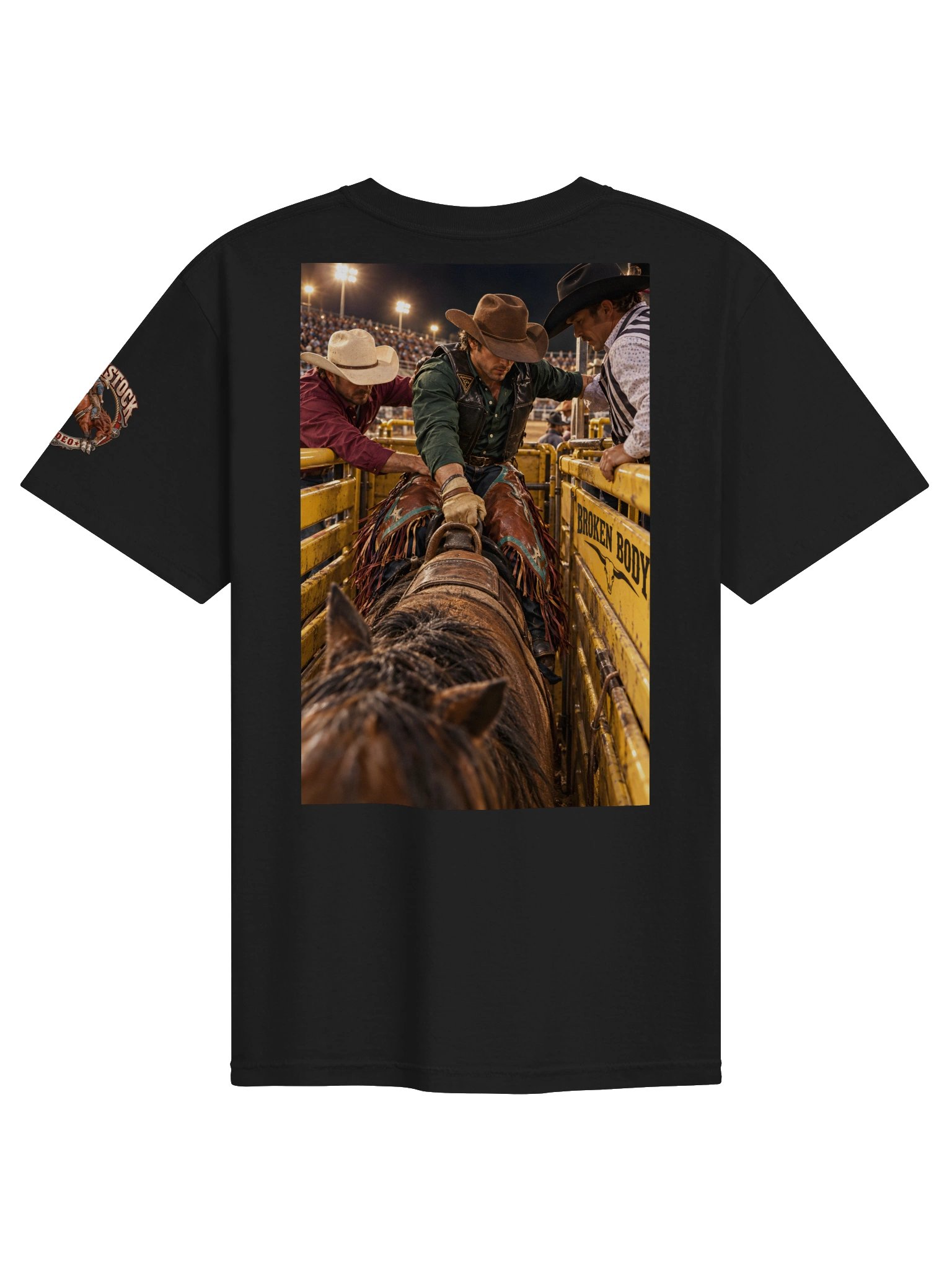 Bareback Bronc Rigging & Rosin T-Shirt | ROUGHSTOCK RODEO™ product image (4)