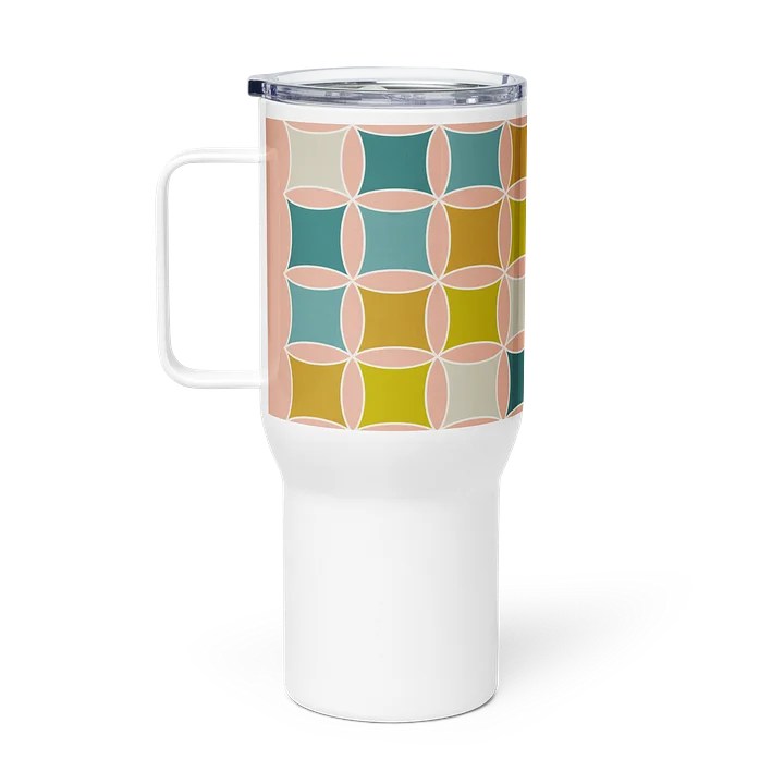 Mid Century Retro Light Geometric Delight Travel Mug product image (1)