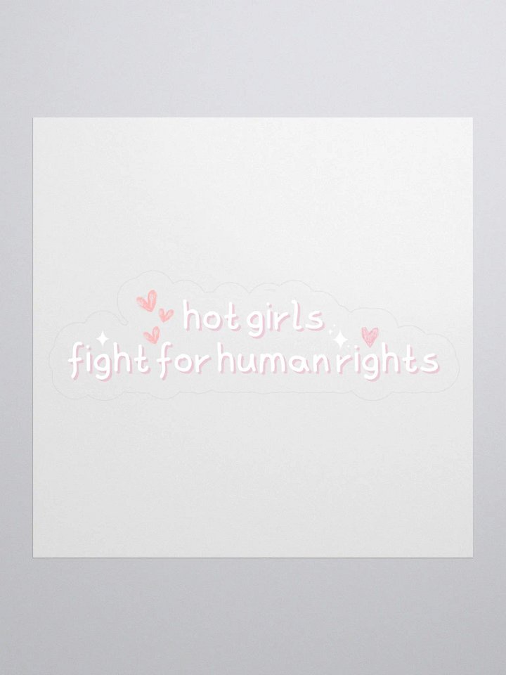 hot girls fight for human rights sticker product image (1)