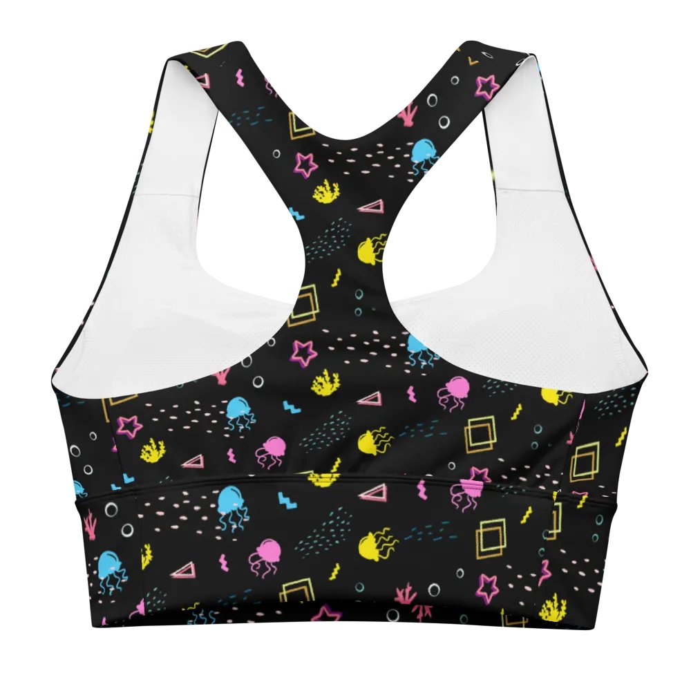 Shifty Seas dark pattern sports bra product image (5)