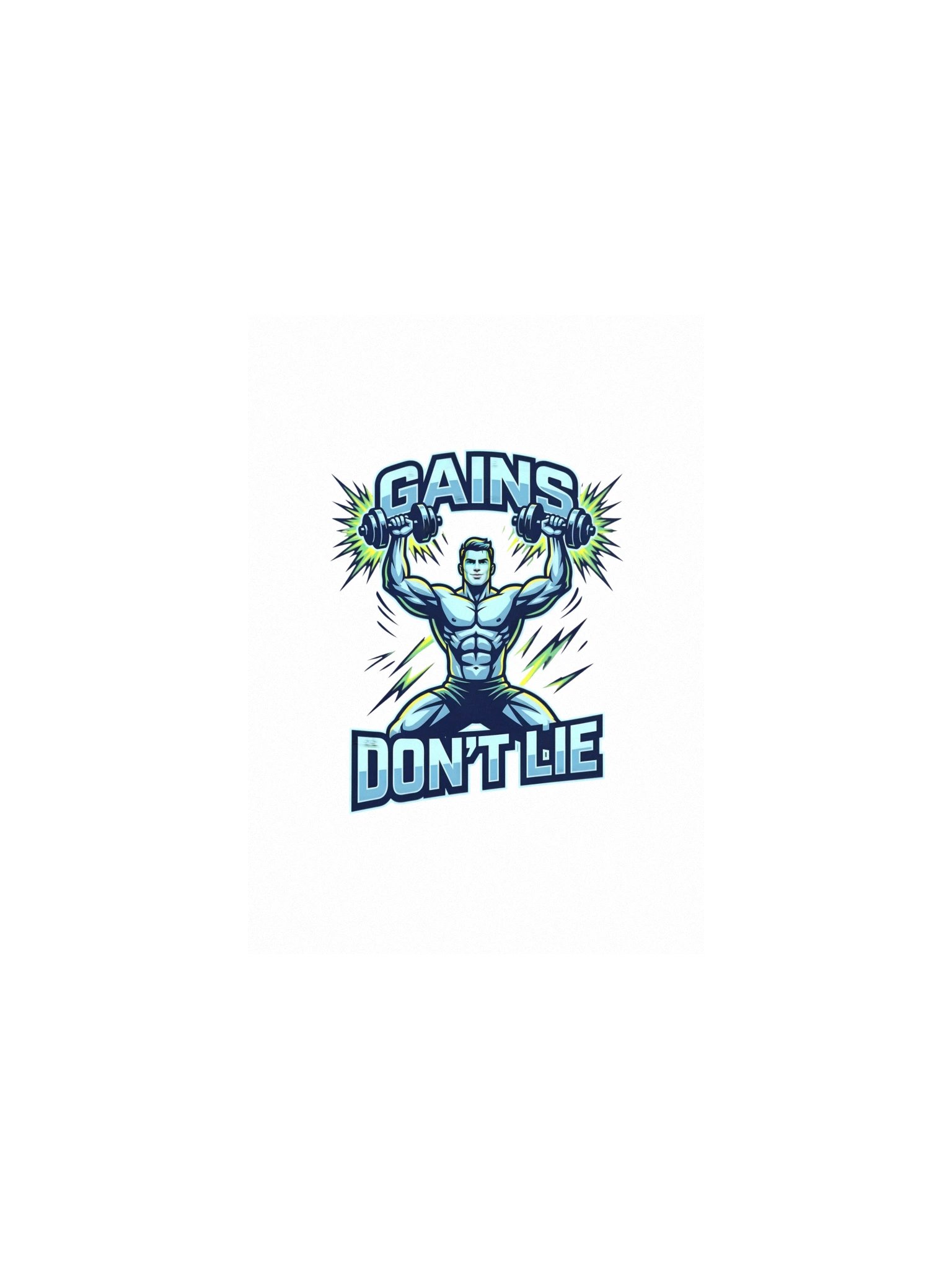 GAINS DON'T LIE Motivational Gym Poster | Fitness Wall Art & Home Gym Decor product image (1)
