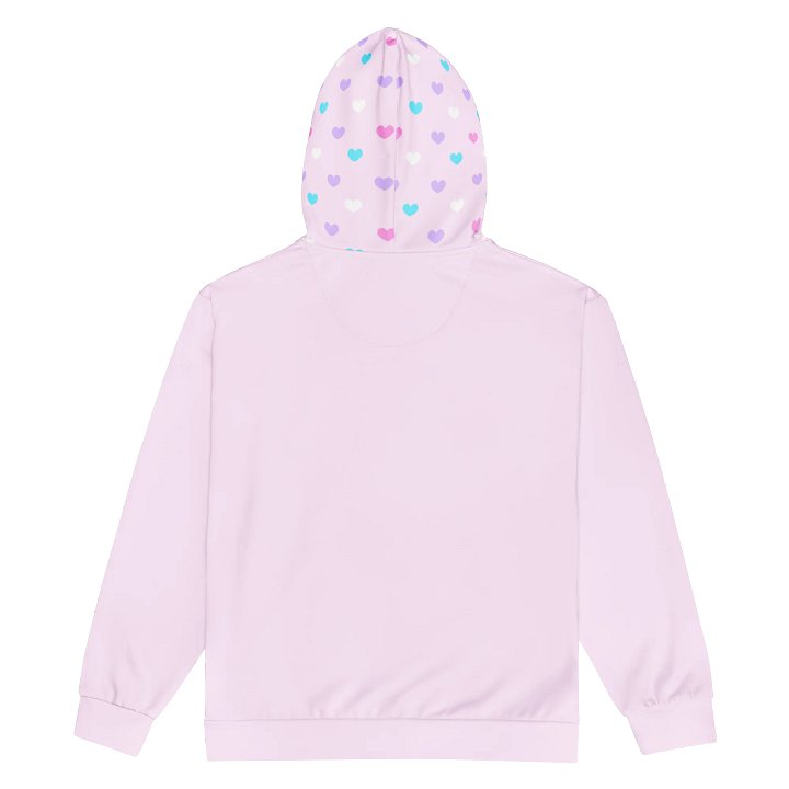 Pink Heart Pattern Hooded Jacket product image (2)