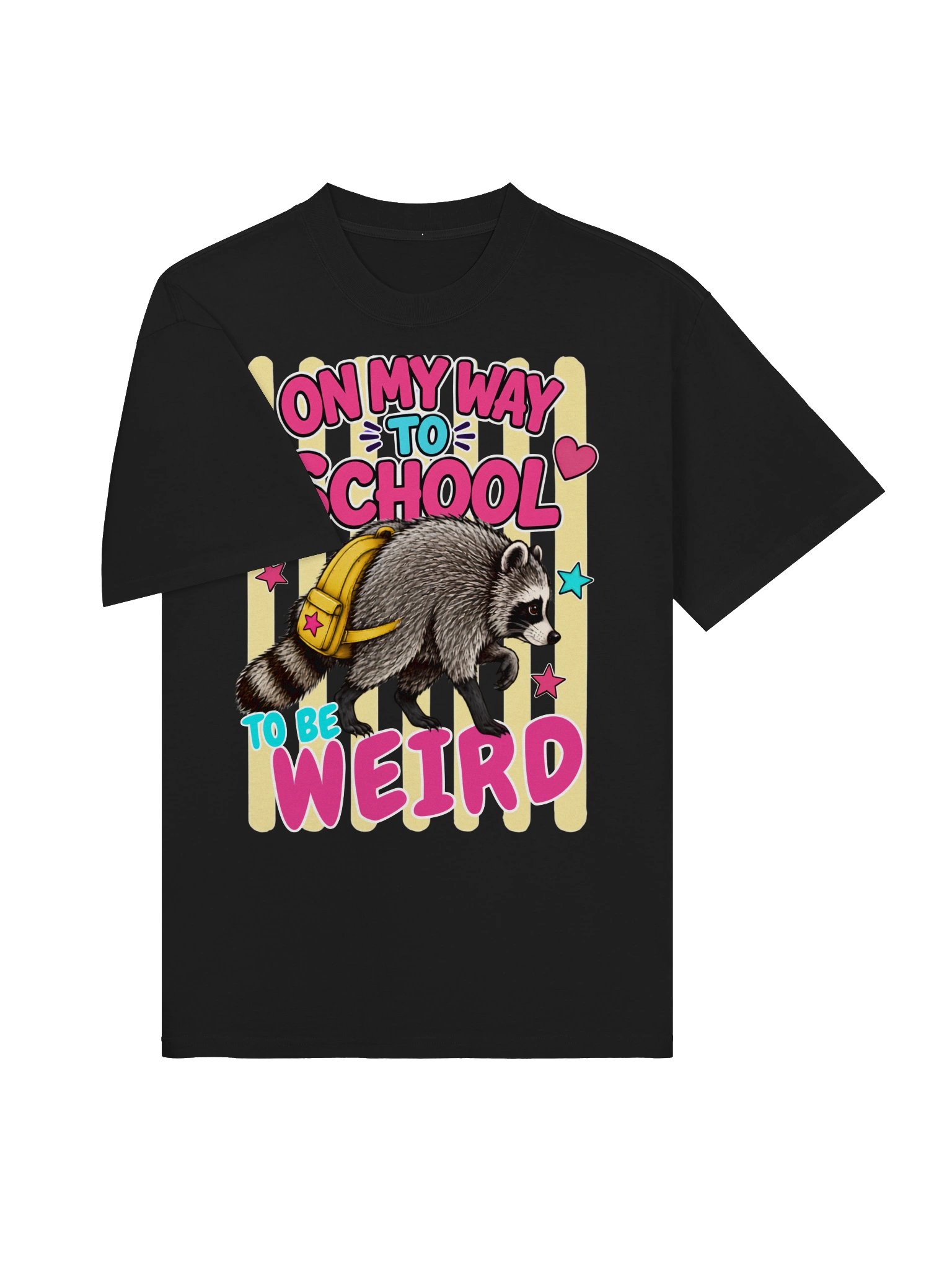 Jimothy Back to School On My Way to Be Weird funny Raccoon t-shirt product image (11)