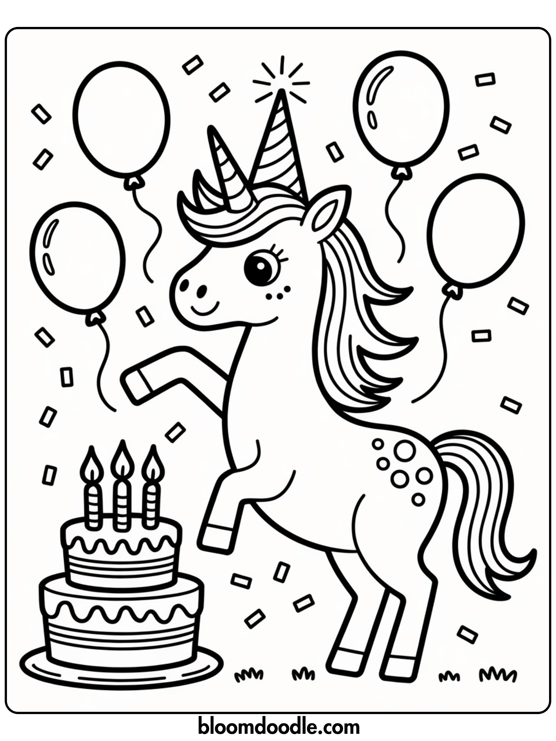 Enchanted Unicorn Coloring Pages product image (4)