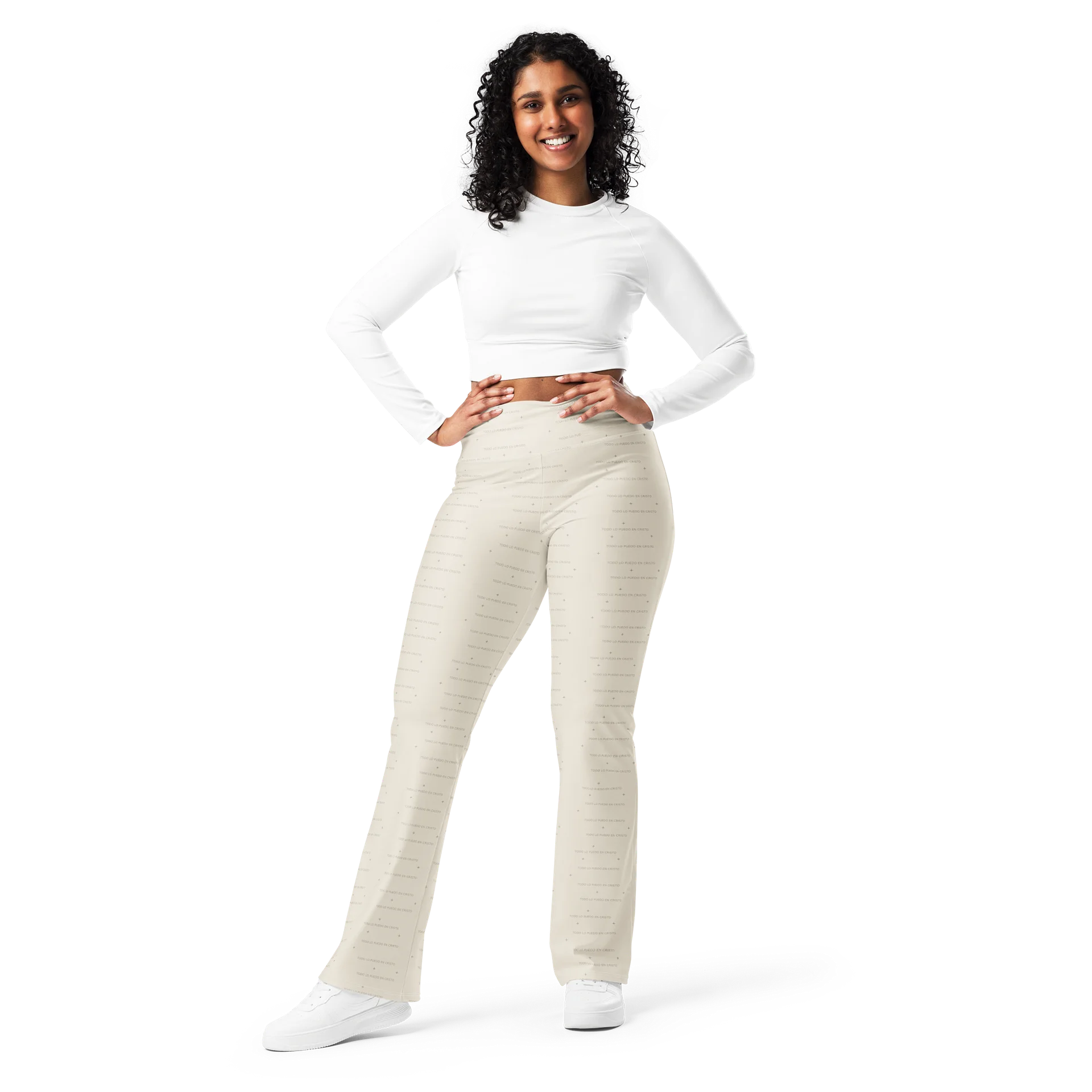 Flare Leggings — Women Who Lift (Cream) product image (7)