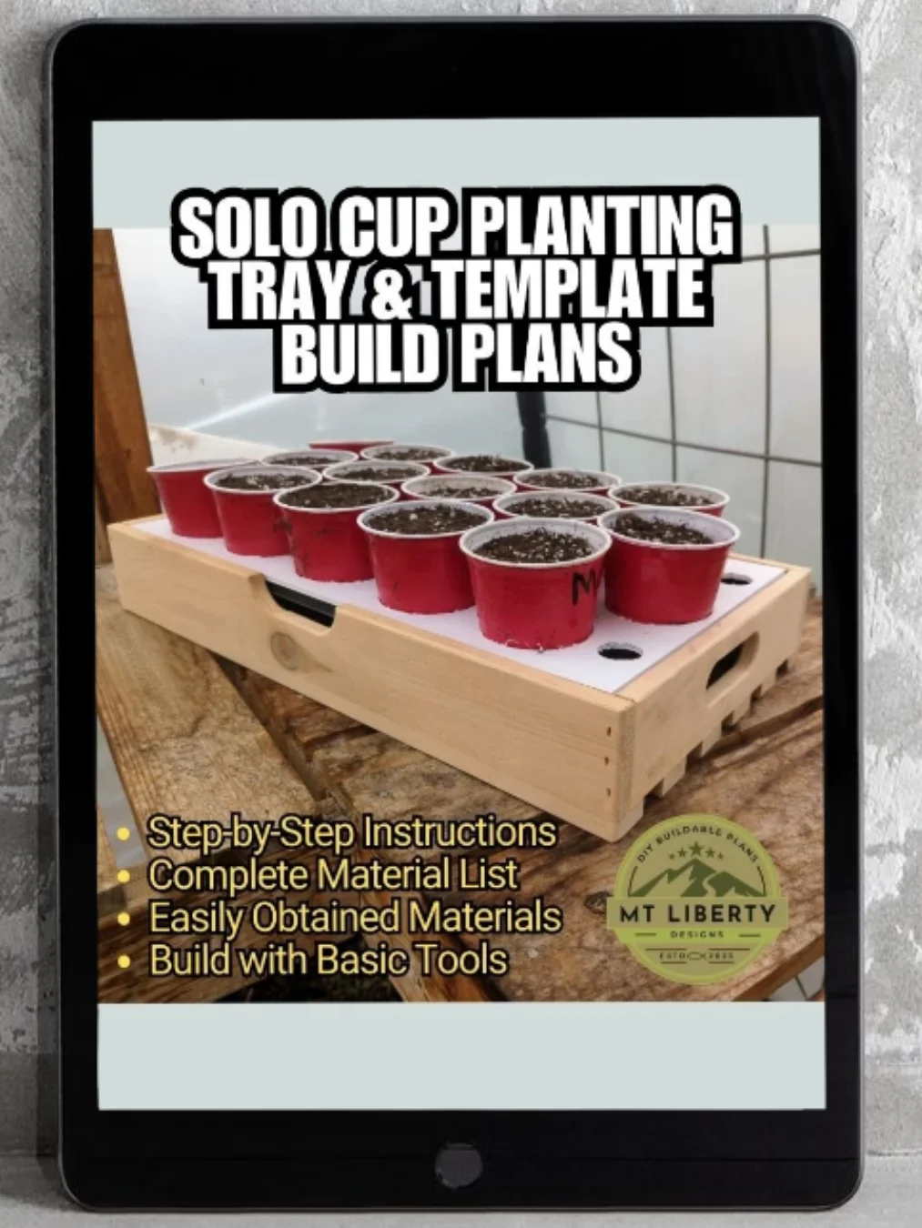 DIY Cedar Seedling Tray: Solo Cup Organizer Build Plans product image (1)
