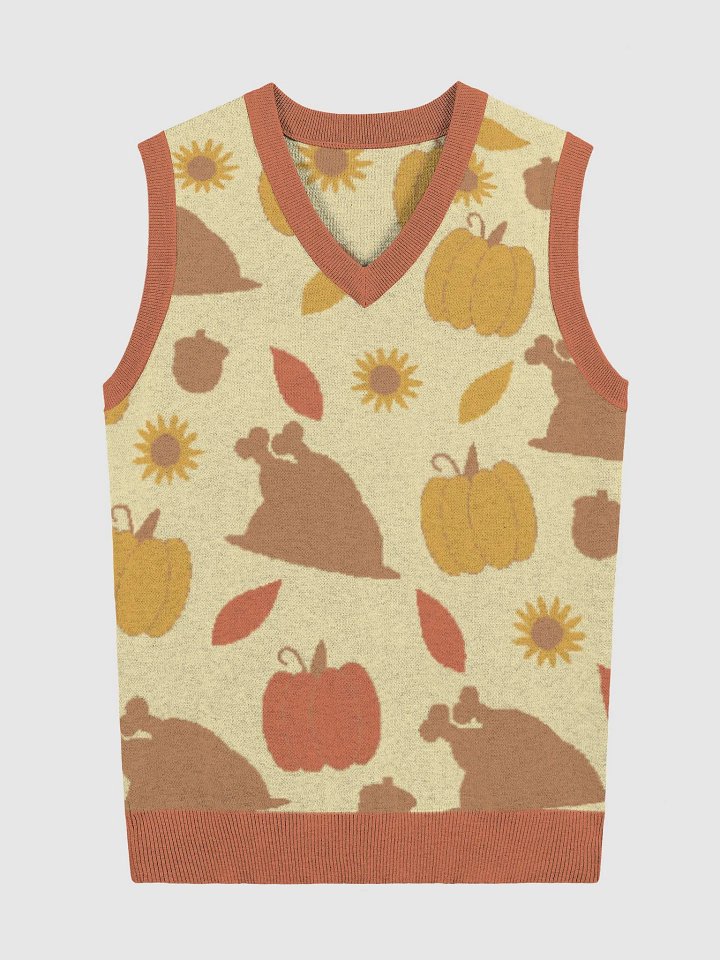 Harvest Hues Knitted V-Neck Vest product image (1)