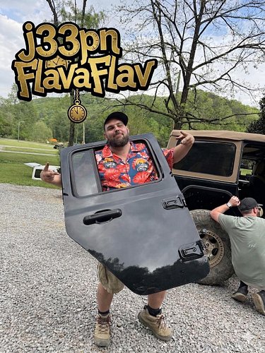 Forget the giant clock, real trail bosses wear the whole door. ⏰ If j33pnFlavaFlav here asks you to hit Walden's Ridge, you j...