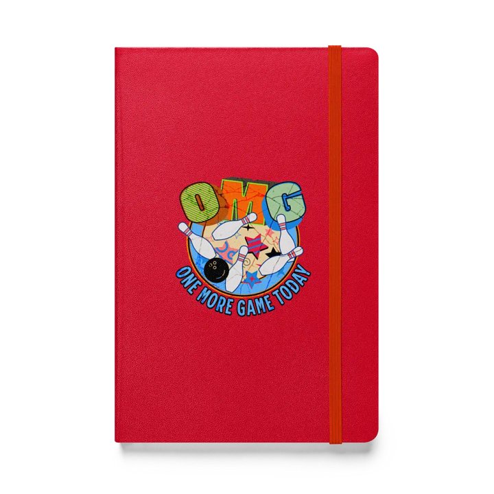 OMG One More Game Today Bowling Night Hardcover Notebook product image (1)