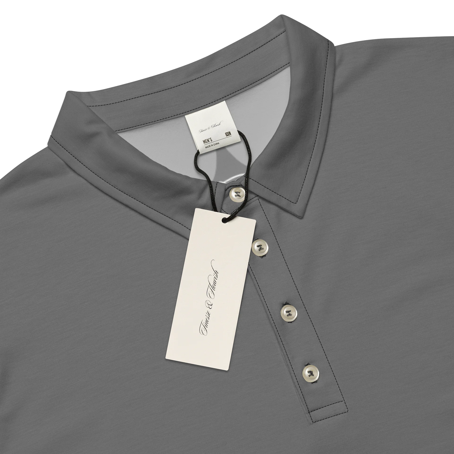 F&F Slim Fit Polo Shirt (GRY) product image (4)