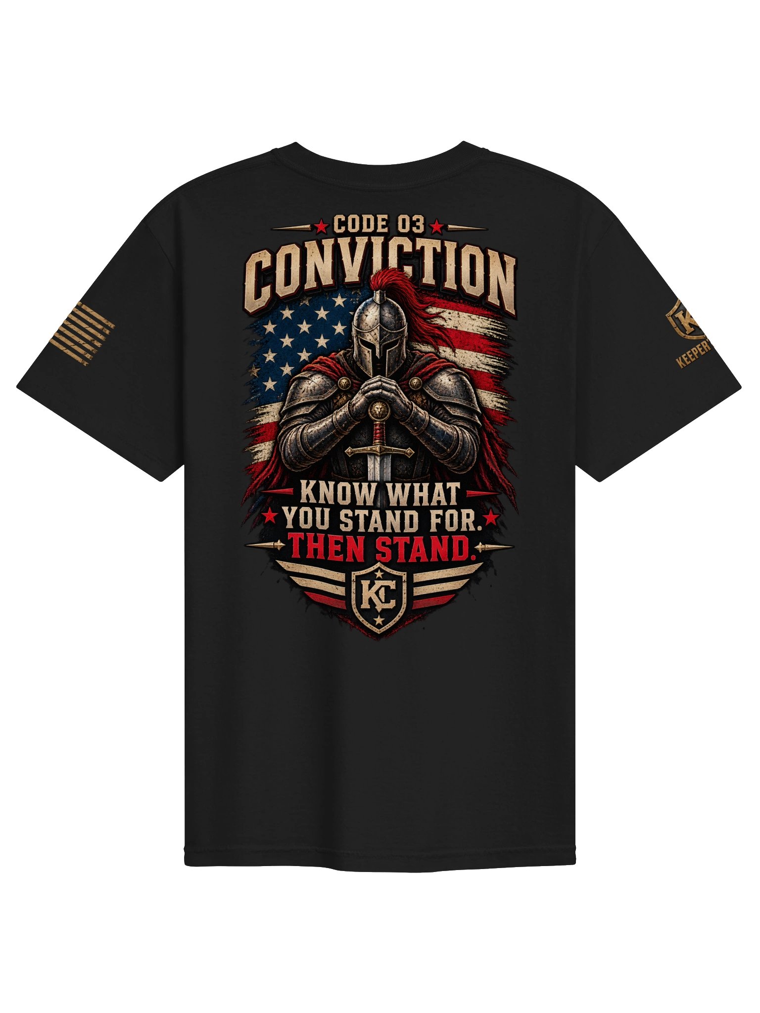 Keeper’s Code™ Men’s CODE 03 Conviction American Warrior T-Shirt product image (4)