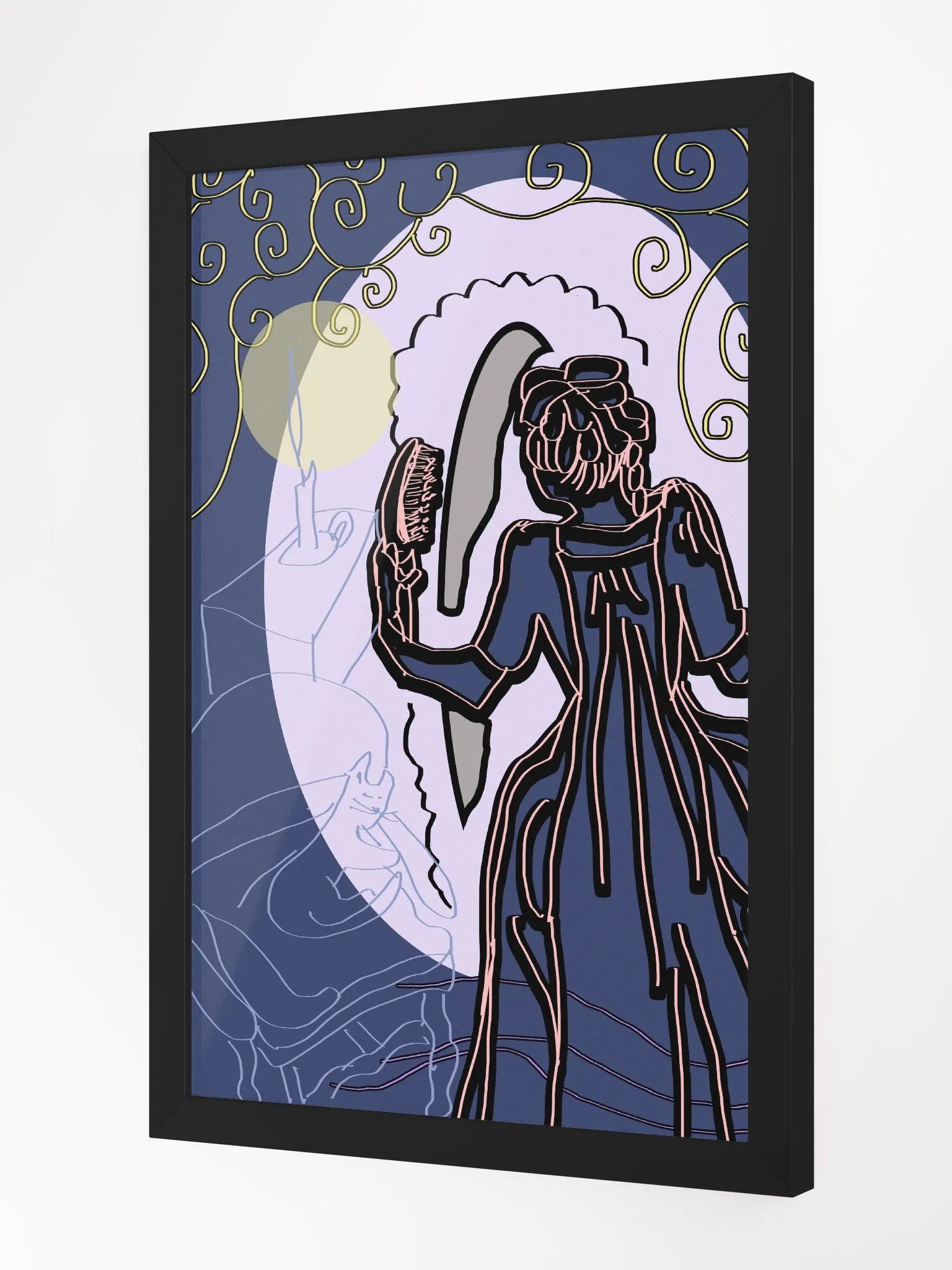 1700's Woman With a Brush Framed Poster product image (10)
