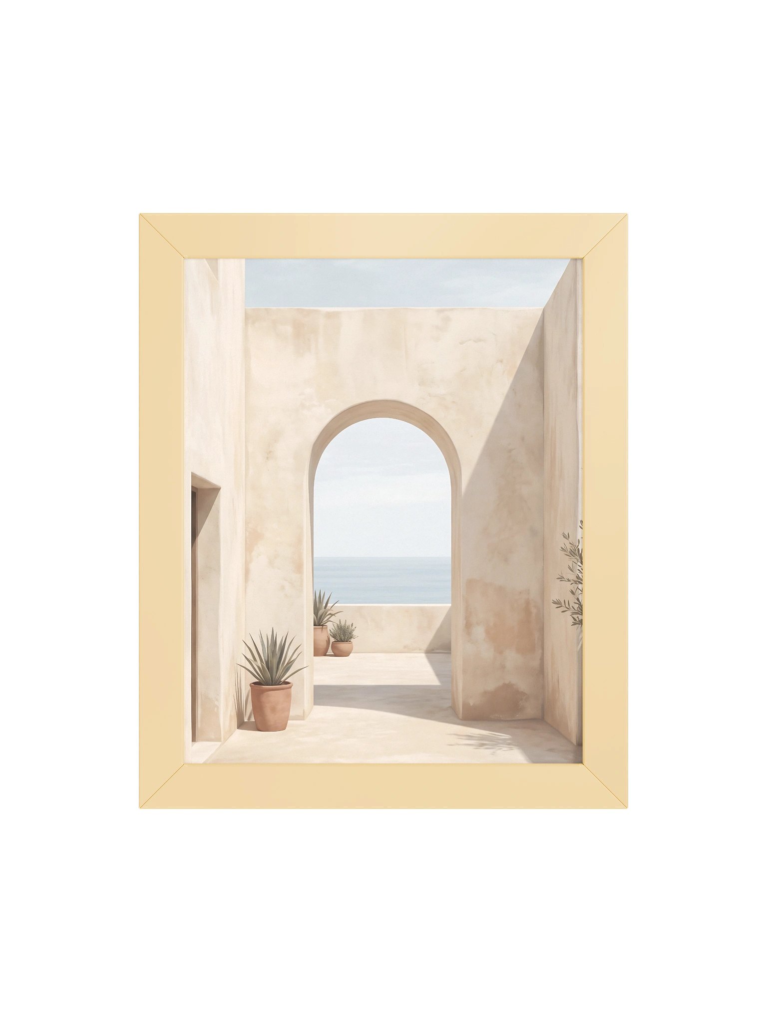Coastal Courtyard - Mediterranean Modern Wall Art product image (2)