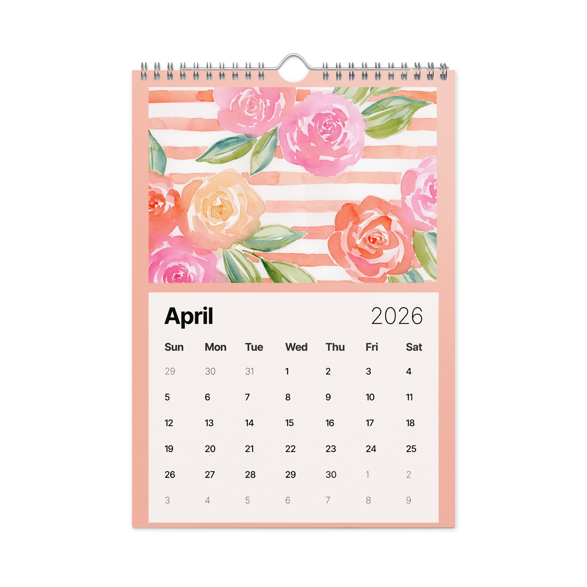 Watercolor Blooms 2026 Wall Calendar product image (1)