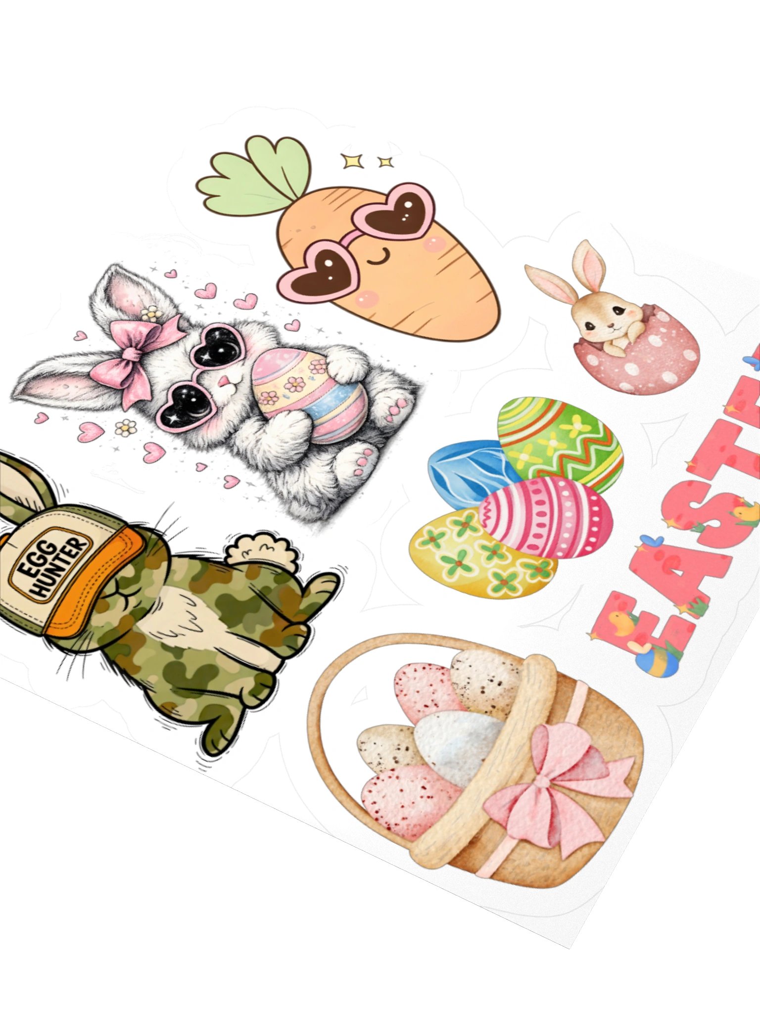 Easter Sticker Sheet – Cute Bunny Egg Hunt Stickers product image (3)