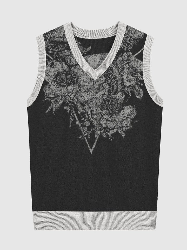 Skull Blossom Knitted V-Neck Vest product image (1)