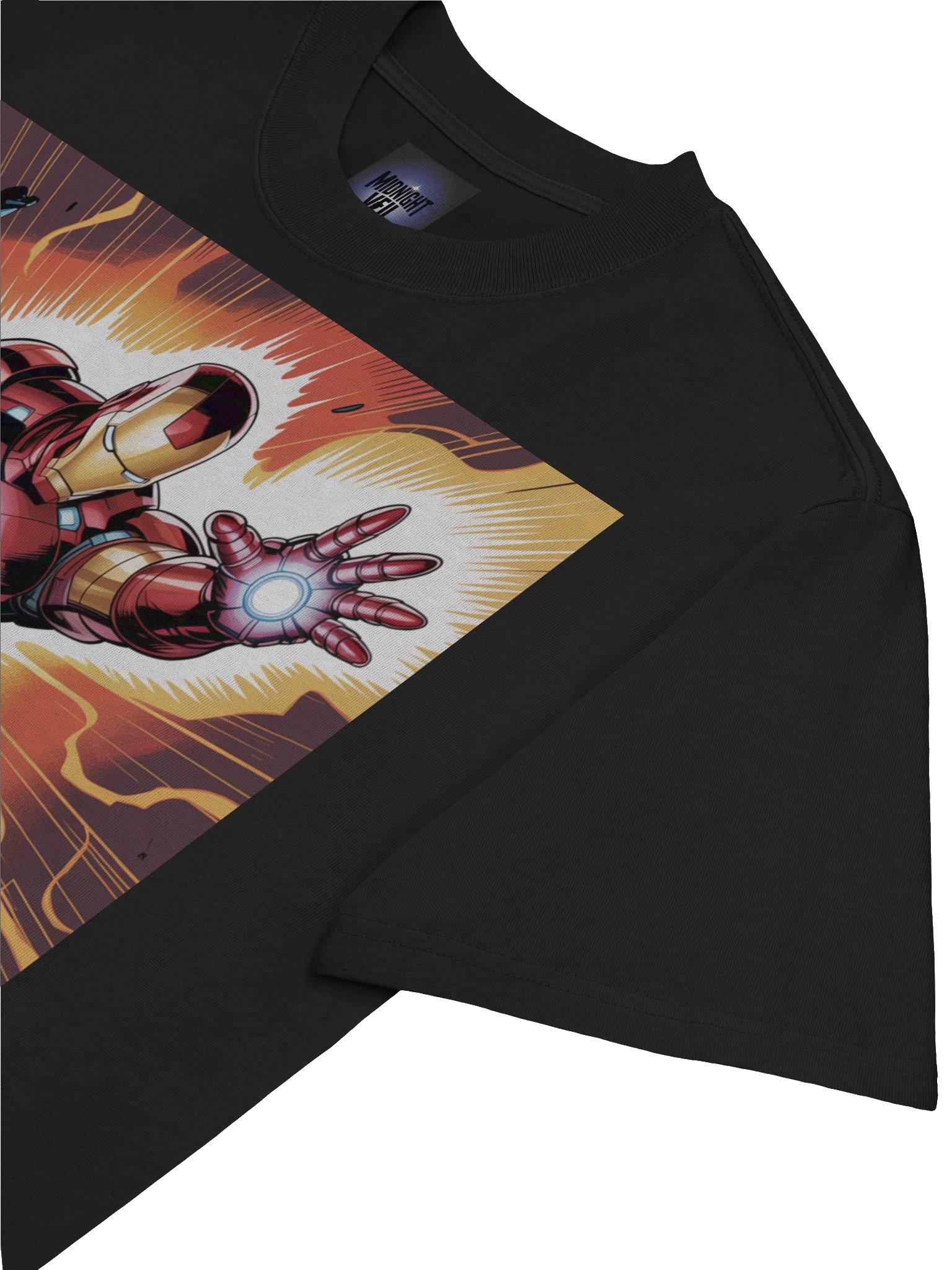 Iron Man Repulsor Eclipse Oversized Faded T-Shirt product image (7)