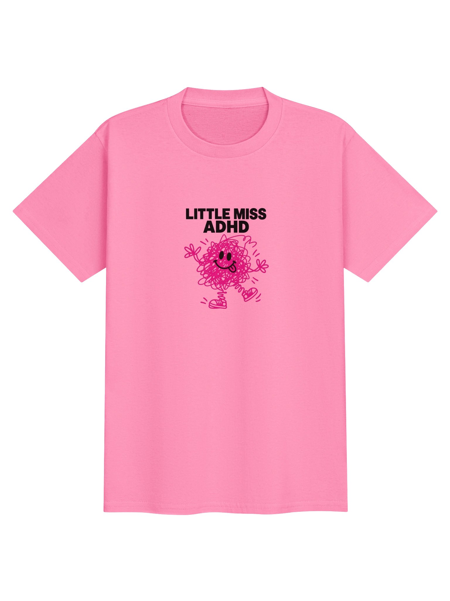 Little Miss ADHD- Bright Pink Kids Tee product image (1)