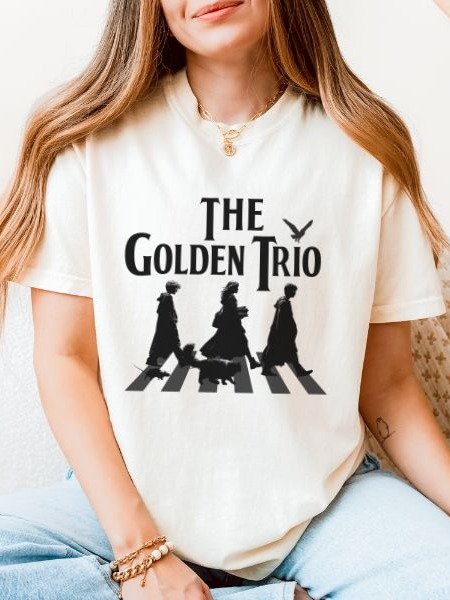 Golden Trio on Abbey Road Parody Vintage Parody Shirt product image (10)