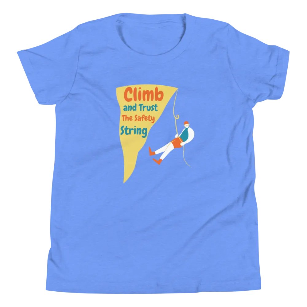 Climb And Trust The Safety String - Youth Climbing T-Shirt product image (20)