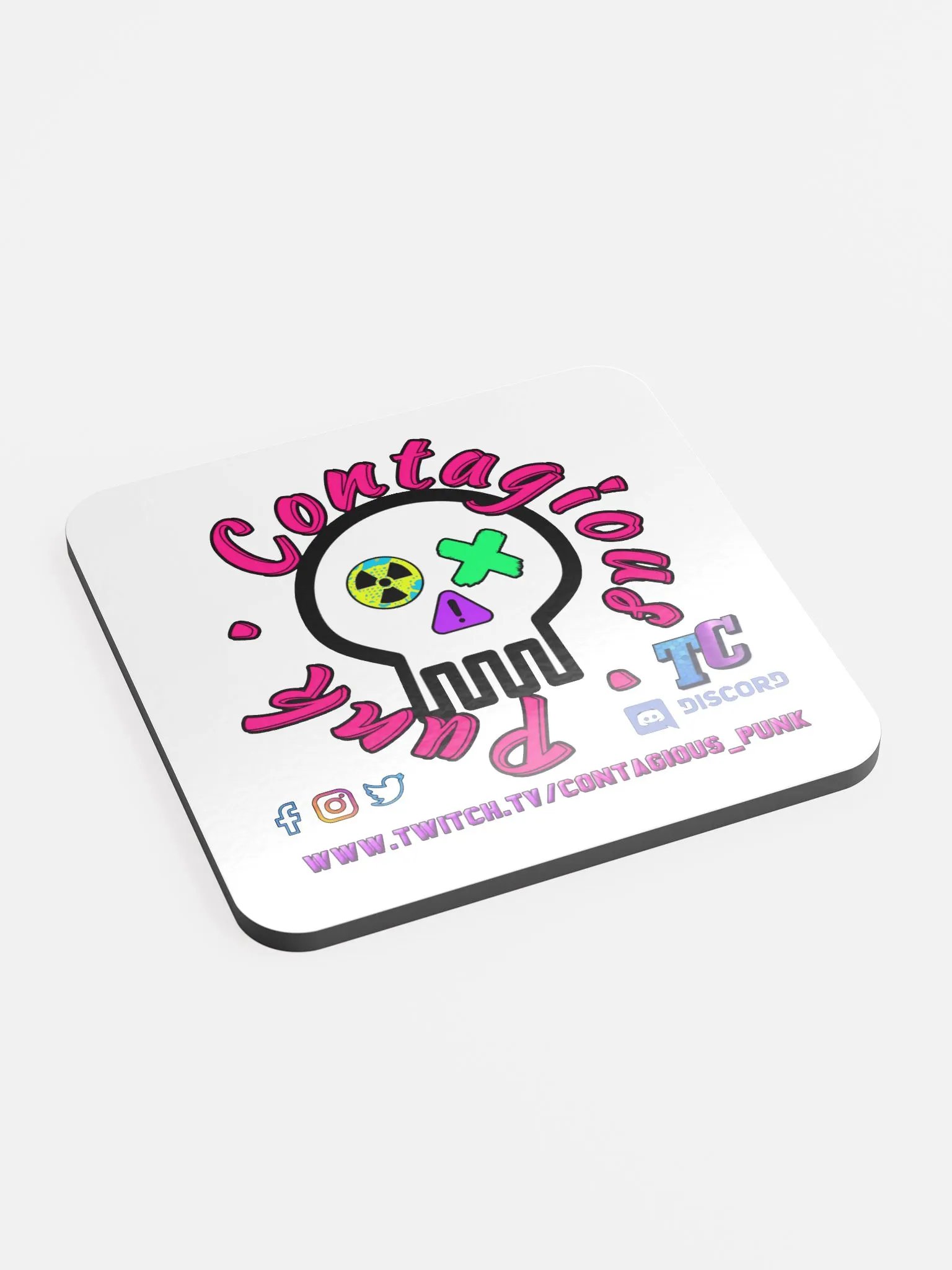 Glossed Cork Coaster - Contagious_Punk product image (3)