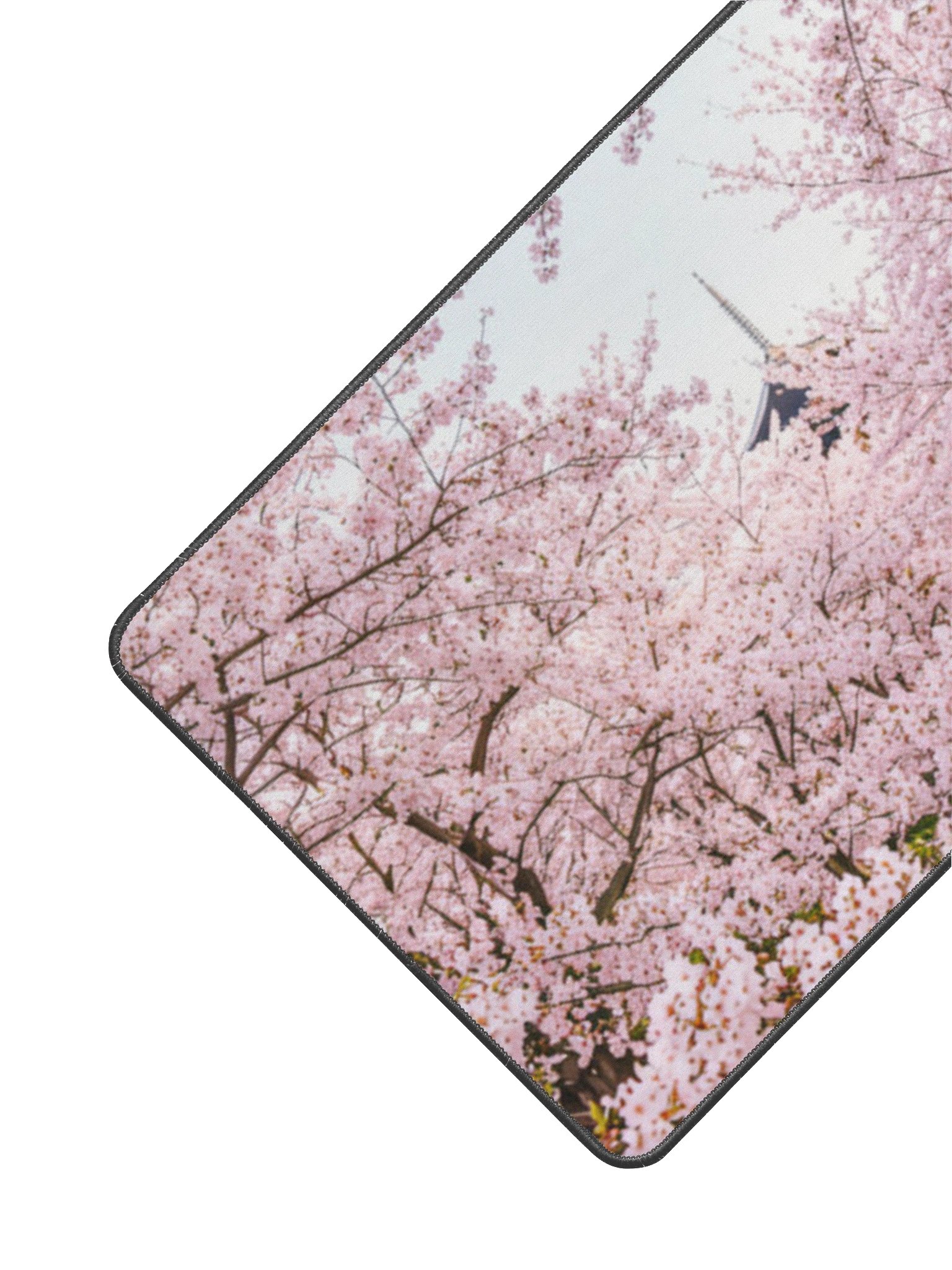 Cherry Blossom Desk Mat 12" x 22" | Non-Slip Sakura Desk Pad product image (2)