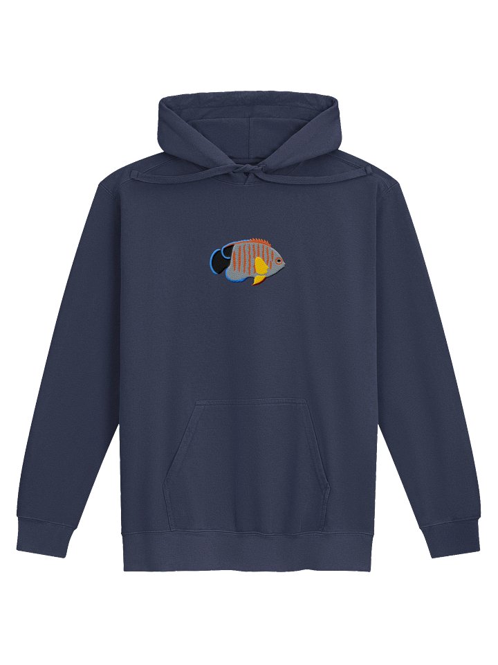 Eibli Angelfish Embroidered Hoodie | Saltwater Reef Aquarium Fish & Ocean Lover Apparel product image (1)