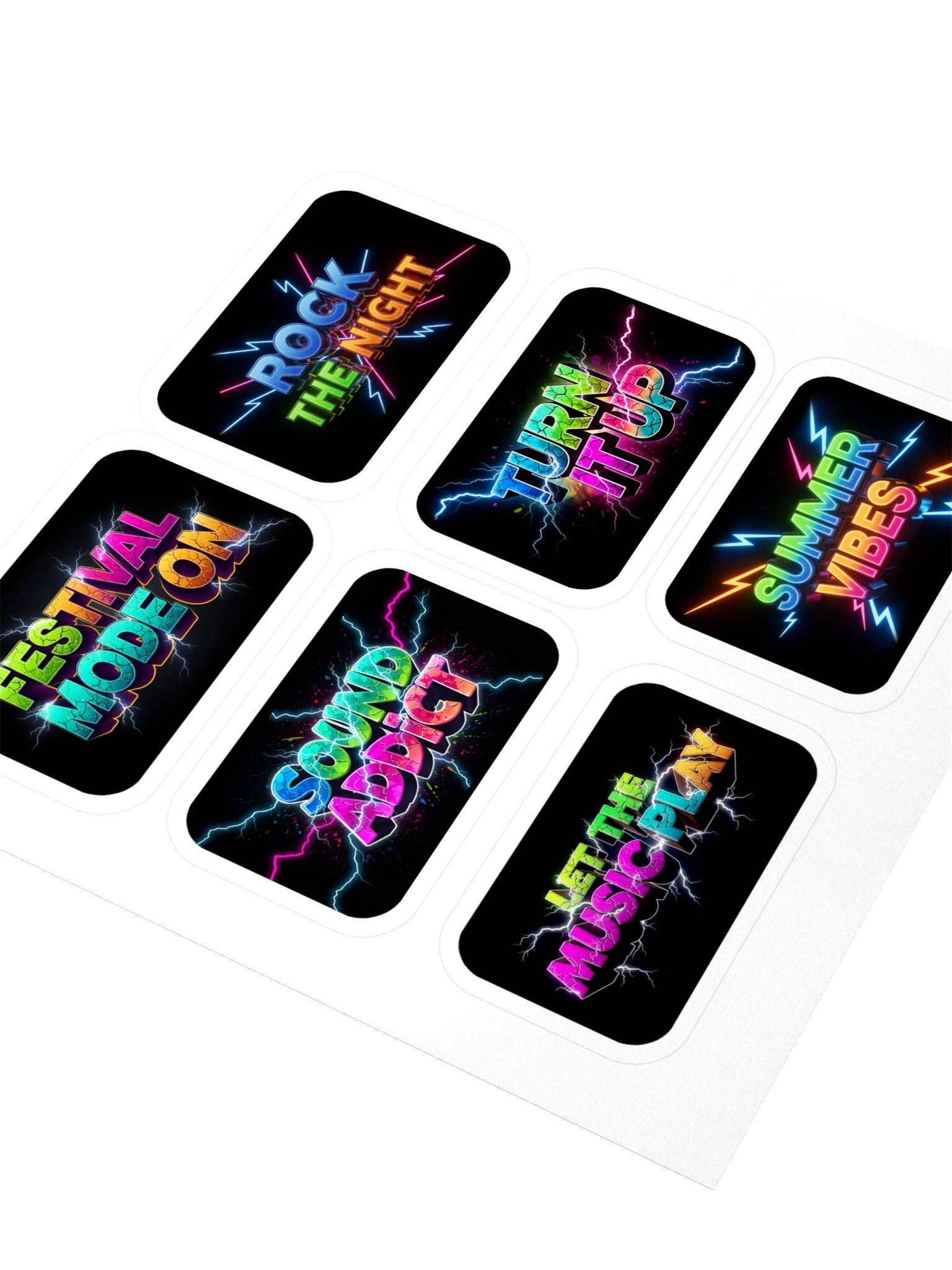 Festival Mode Neon Black Sticker Set product image (3)