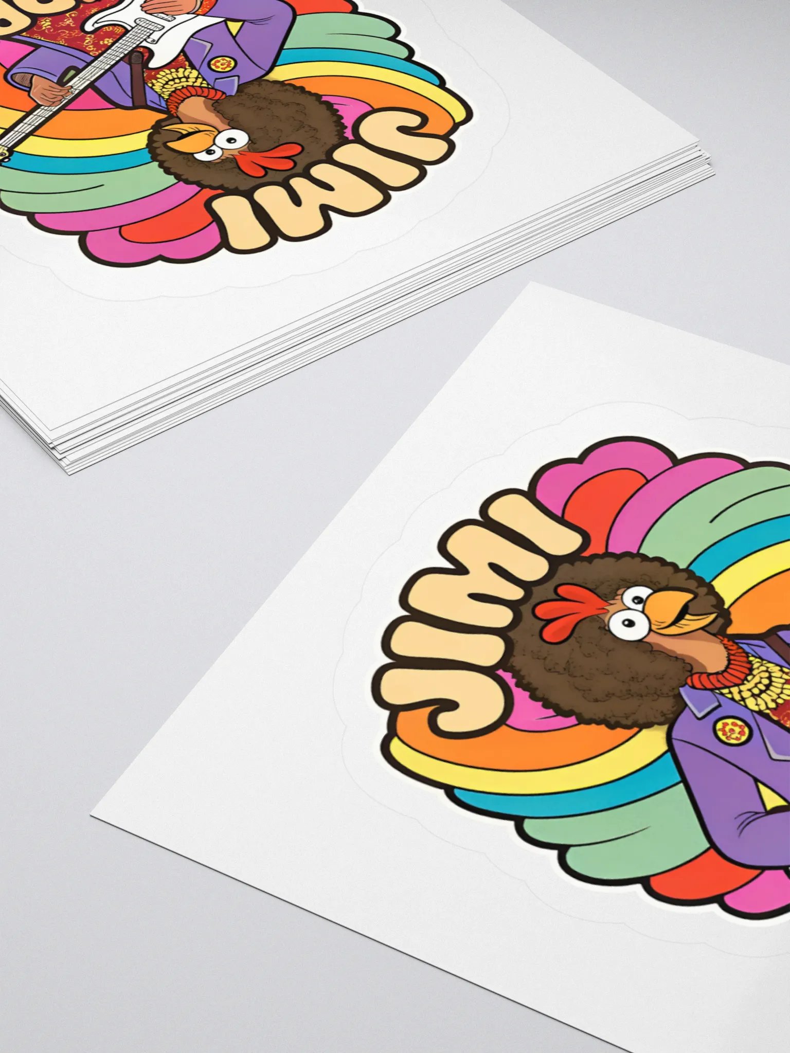 Groovy Jimi Hen-drix Guitarist Sticker product image (12)