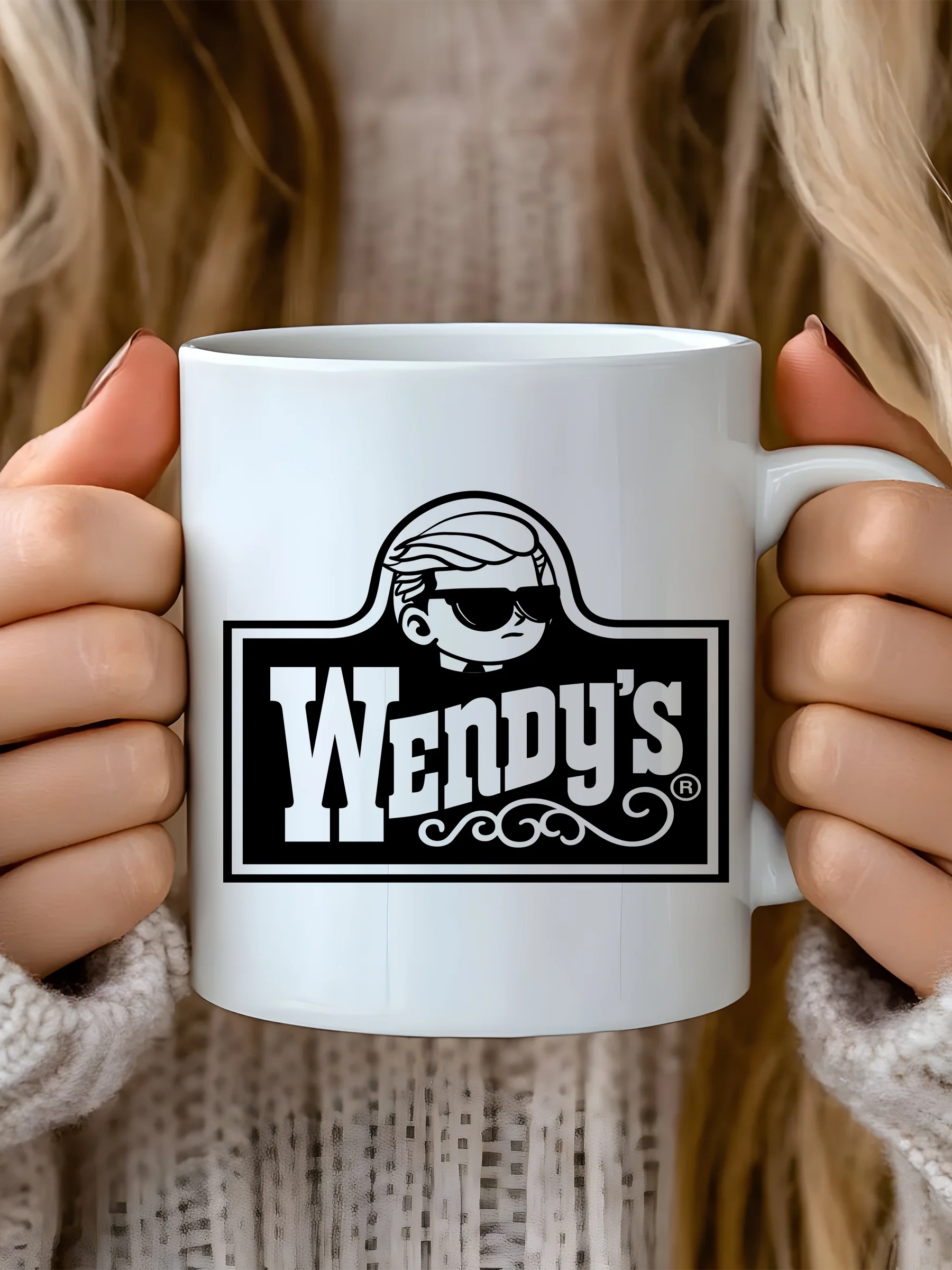 Wall Street Wendy’s 11oz Coffee Mug – Cool Retro Logo Design – Funny Coffee Lover Gift for Wendy’s Fans and Meme Enthusiasts product image (3)