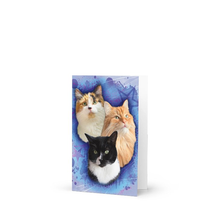 Fluffy Family Greeting Card | Carte de vœux famille product image (1)
