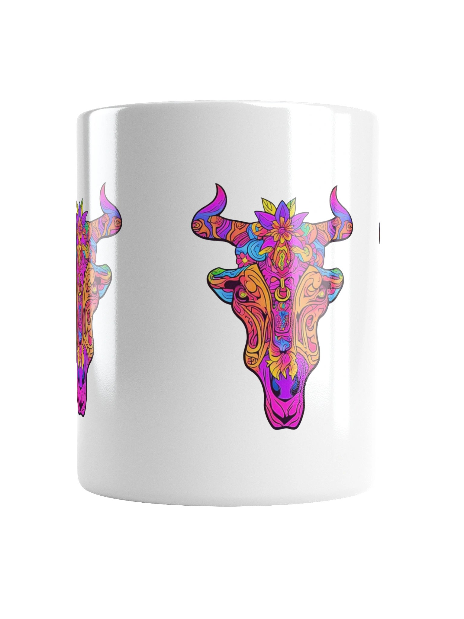 Neon Bull Skull - Coffee Mug product image (6)