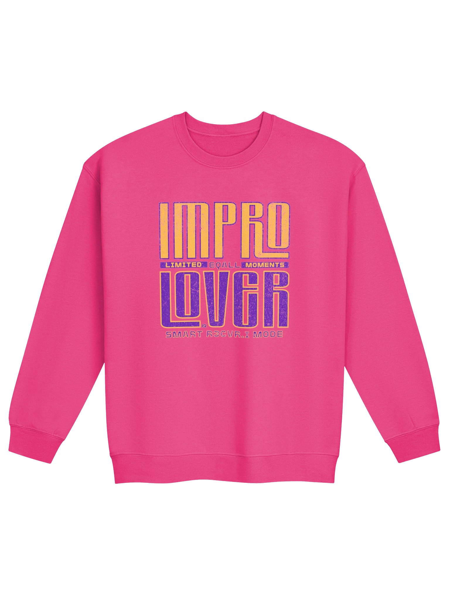 IMPRO Lover Crewneck Sweatshirt_R3CVR.i mode by EQALL® Essentials_Yellow Purple product image (1)