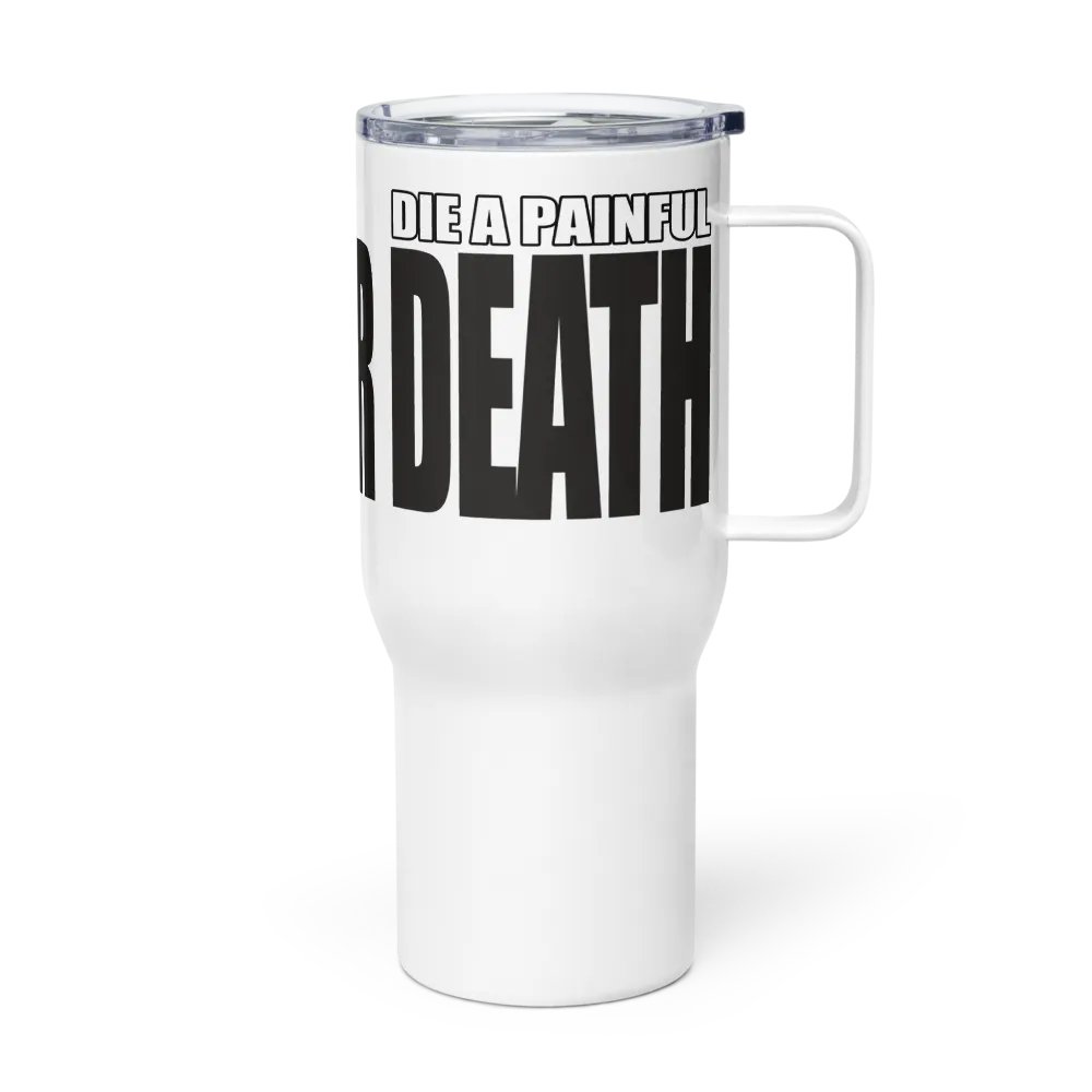 Coffee Or Death Travel Mug With Handle product image (3)