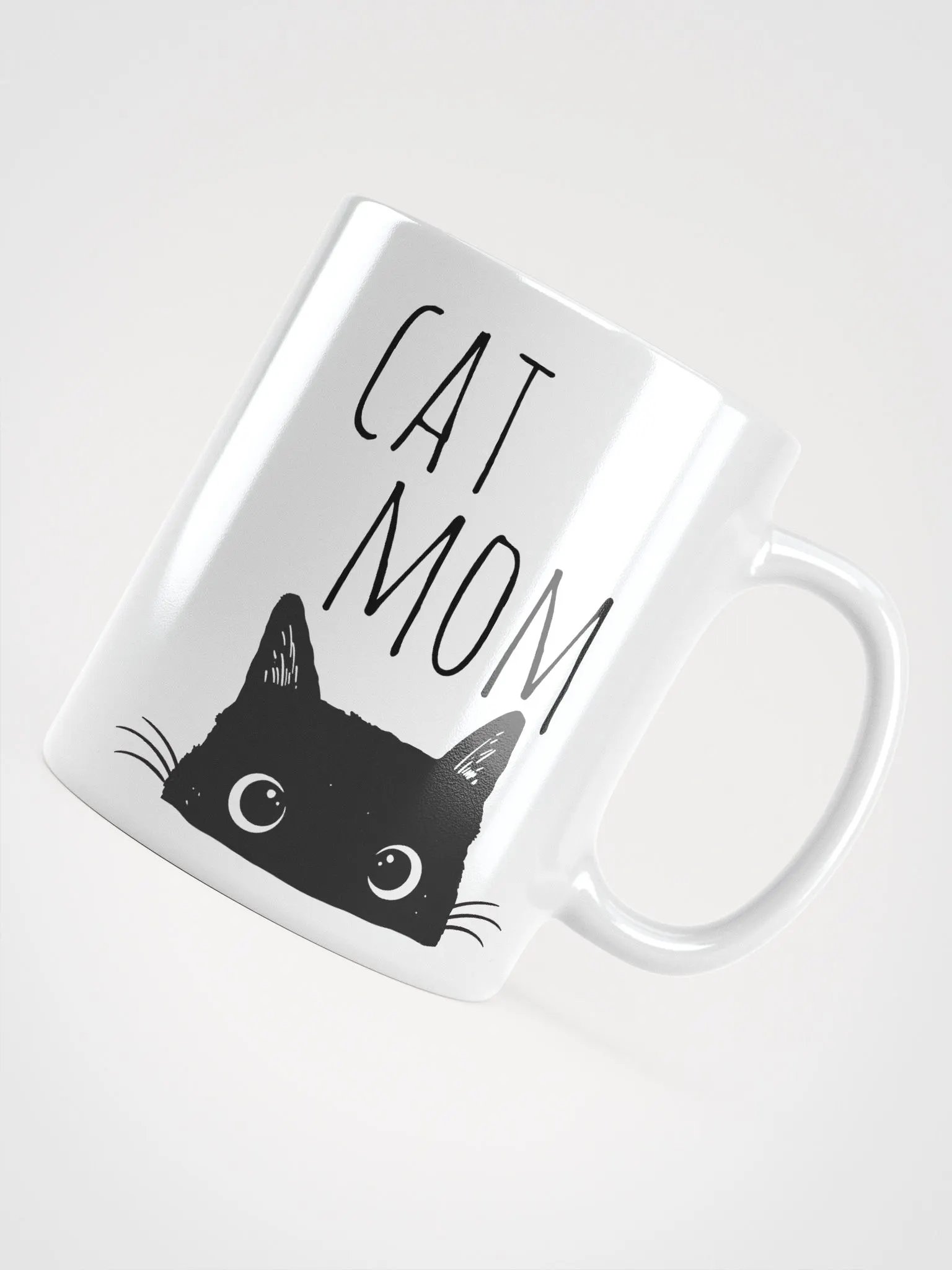 White Ceramic Cat Mom Mug product image (4)