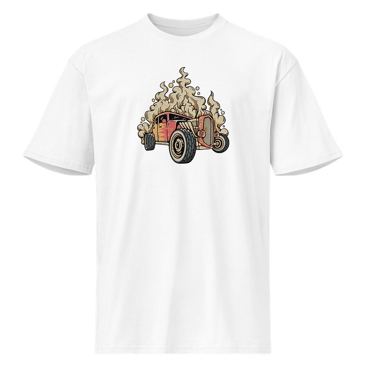 Smoking Hot Rod White Tee product image (1)