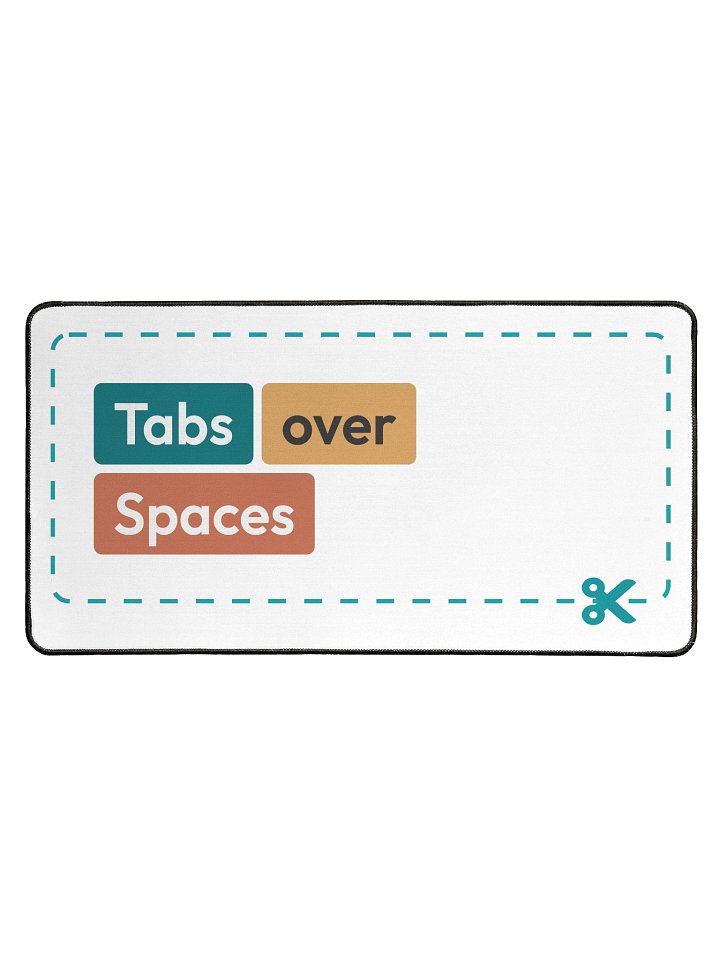 Tabs Over Spaces Desk Mat — 15.5 x 31.5 product image (1)