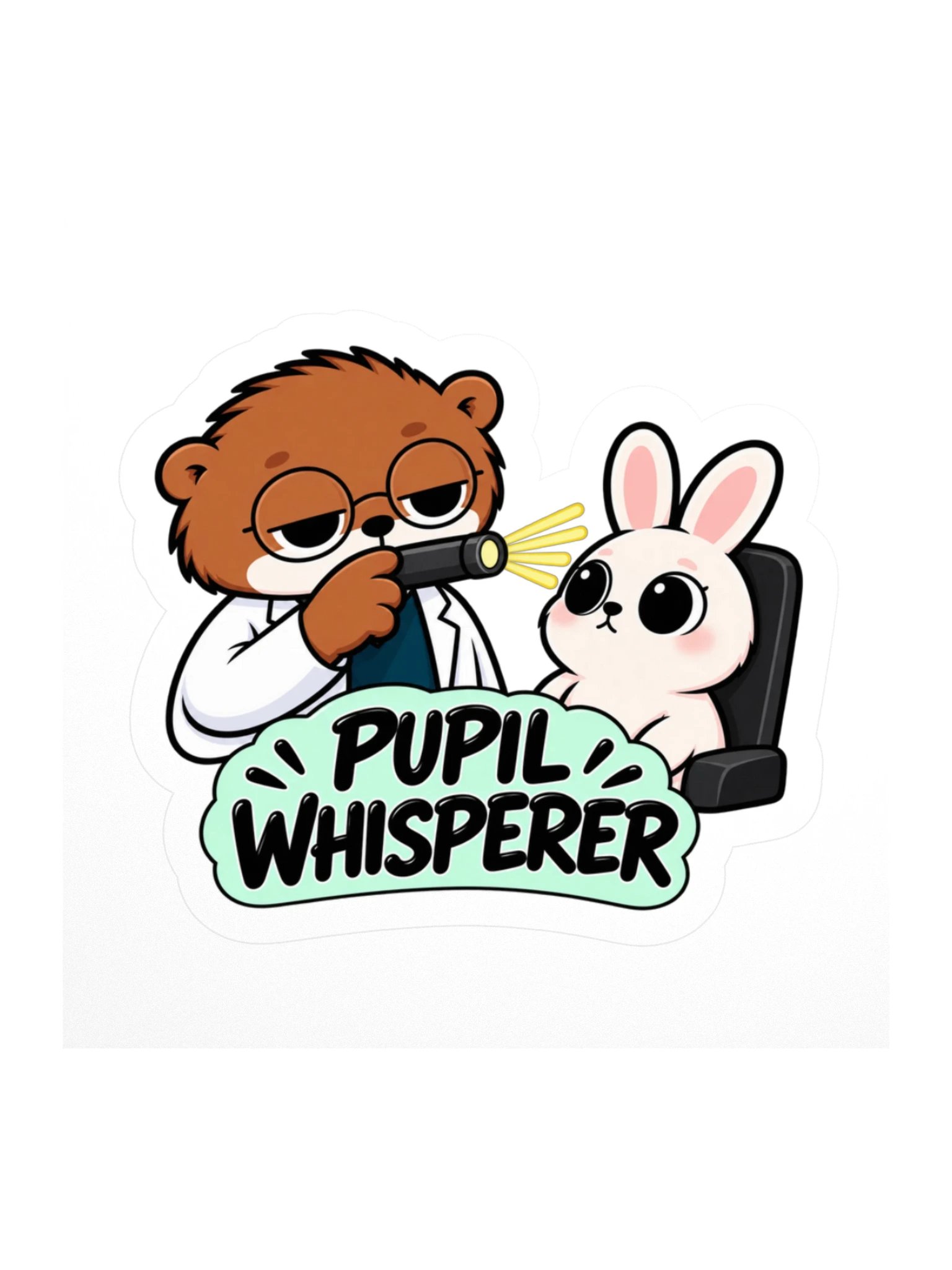 Sleepy Optometrist Pupil Whisperer Sticker product image (1)
