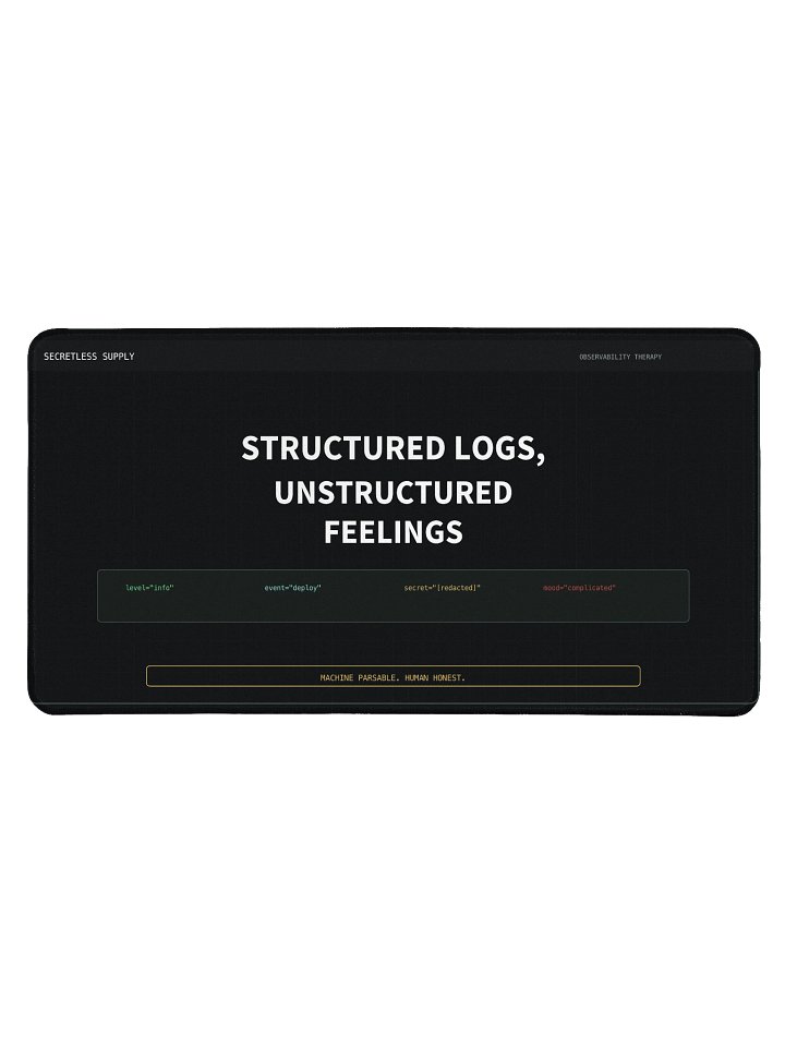 Structured Logs, Unstructured Feelings Desk Mat product image (1)