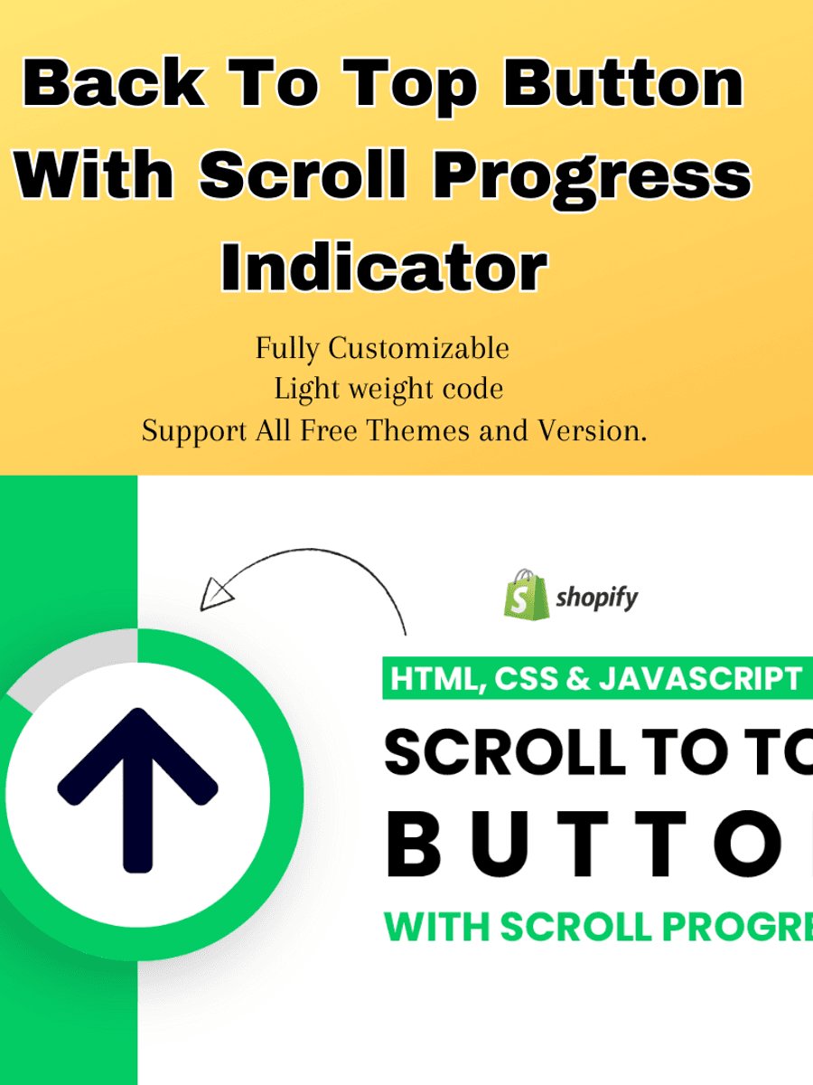 Smooth Back To Top Button With Scroll Progress Indicator product image (1)